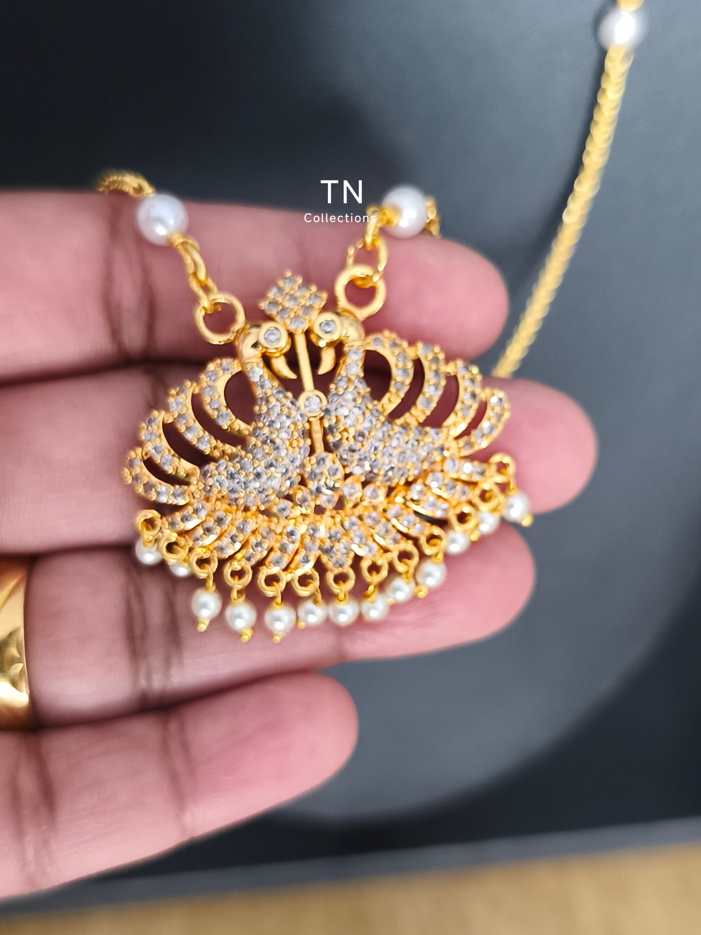 Micro gold plated Peacock Design Pathakkam