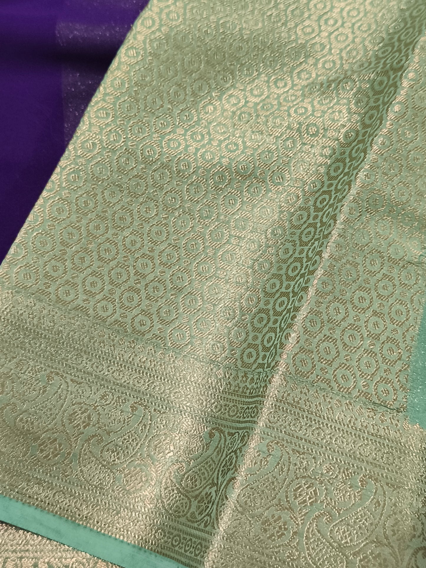 Purple Chiffon Georgette saree