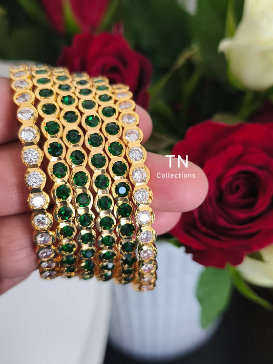 Impon Bangles with AD stone Size 2.6