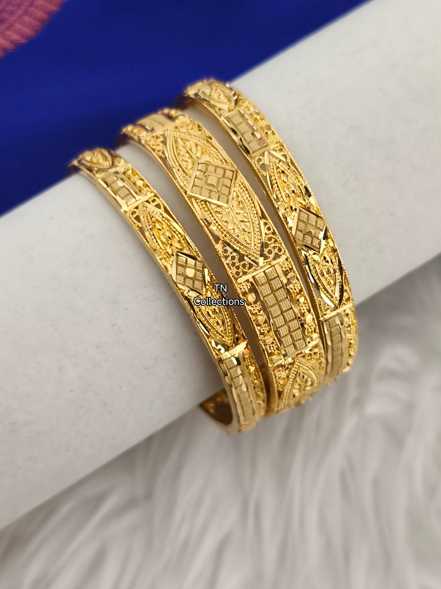 One gram gold forming Bangles Set (Size 2.6)