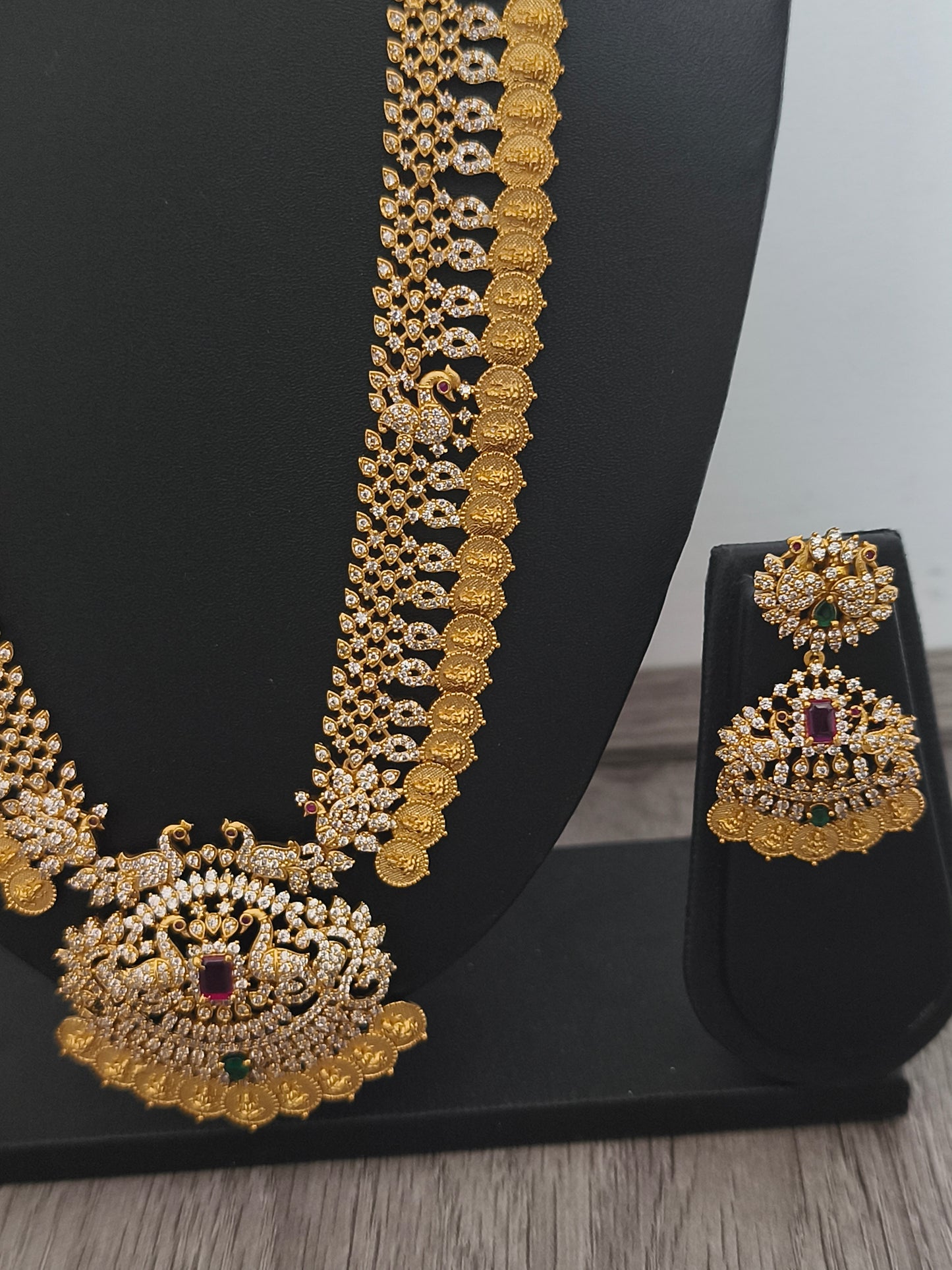 Designer haaram with earrings
