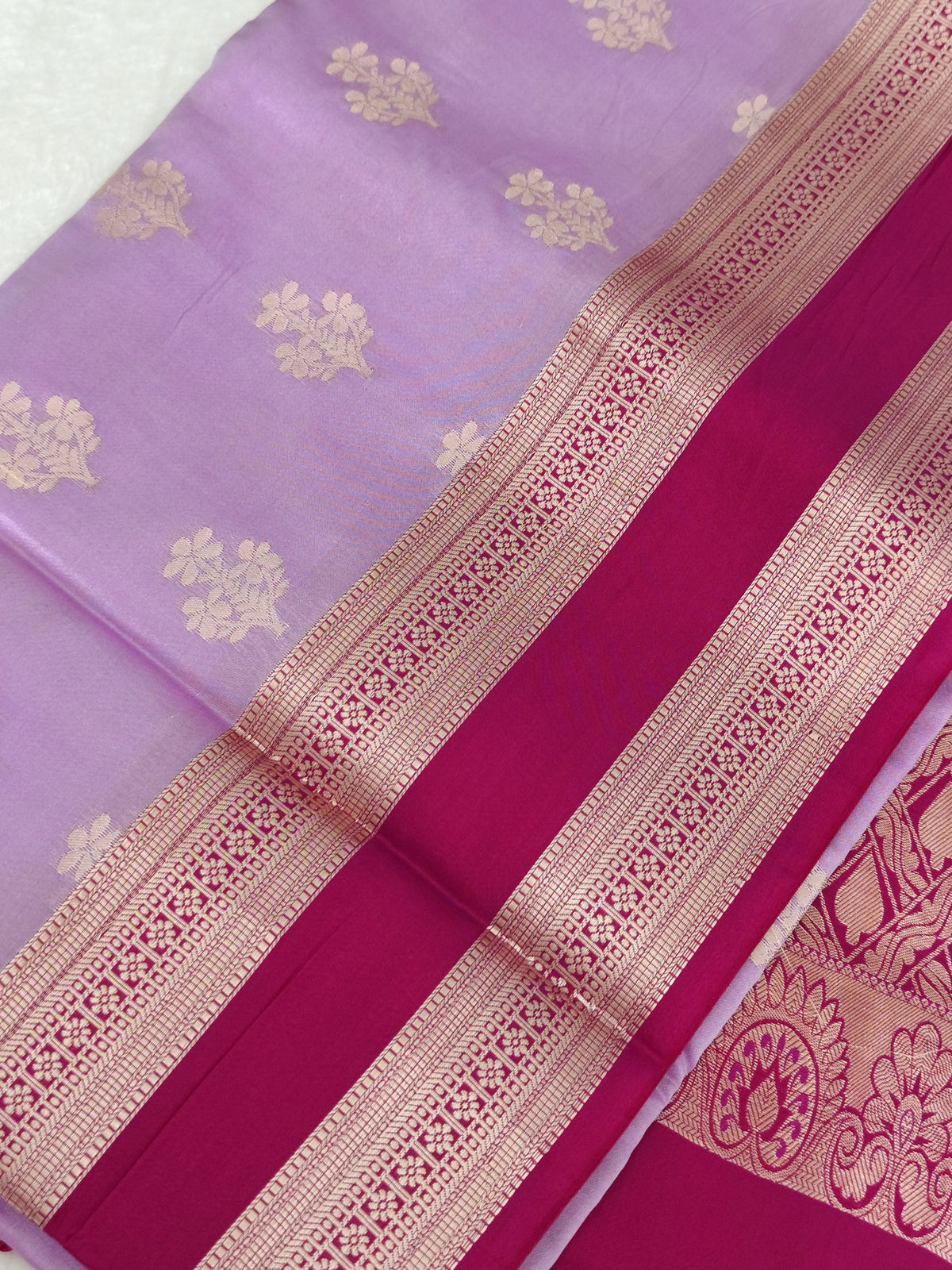 Luxury Soft Silk Saree with contrast blouse