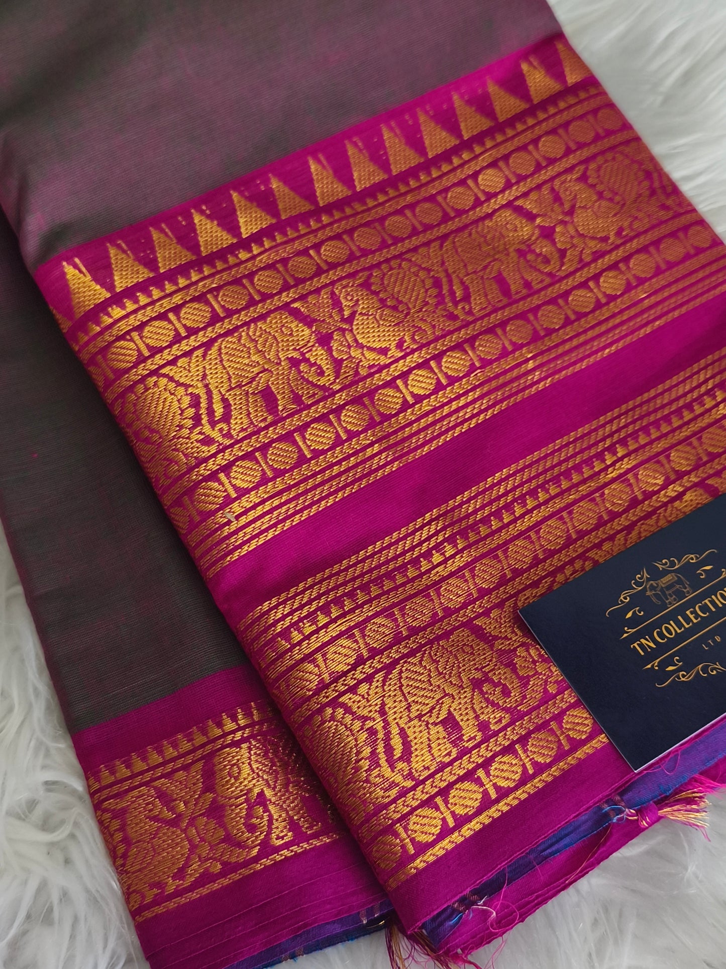 Pure handloom kanchi cotton saree