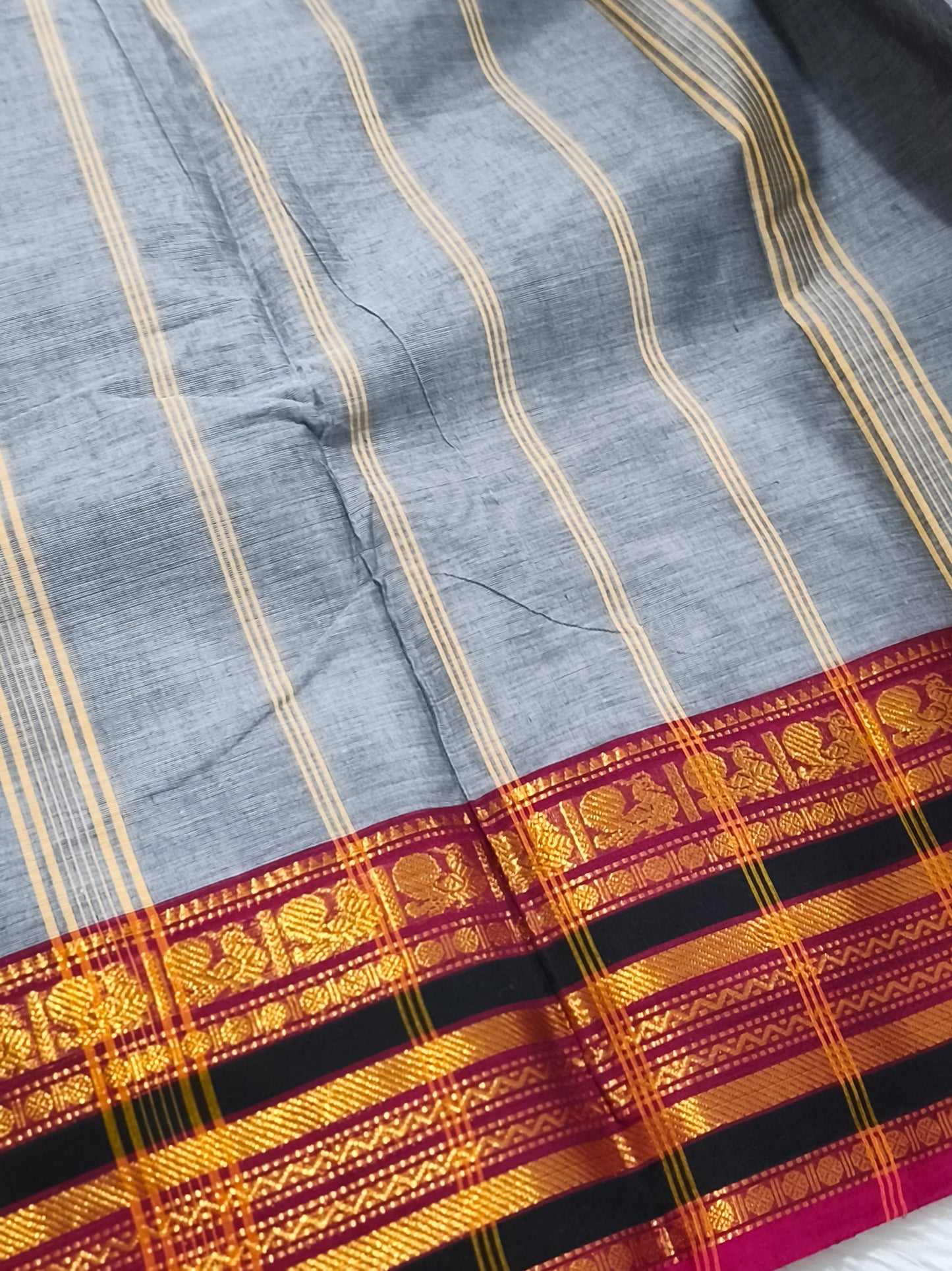 Pure Kanchi Cotton Saree with running blouse