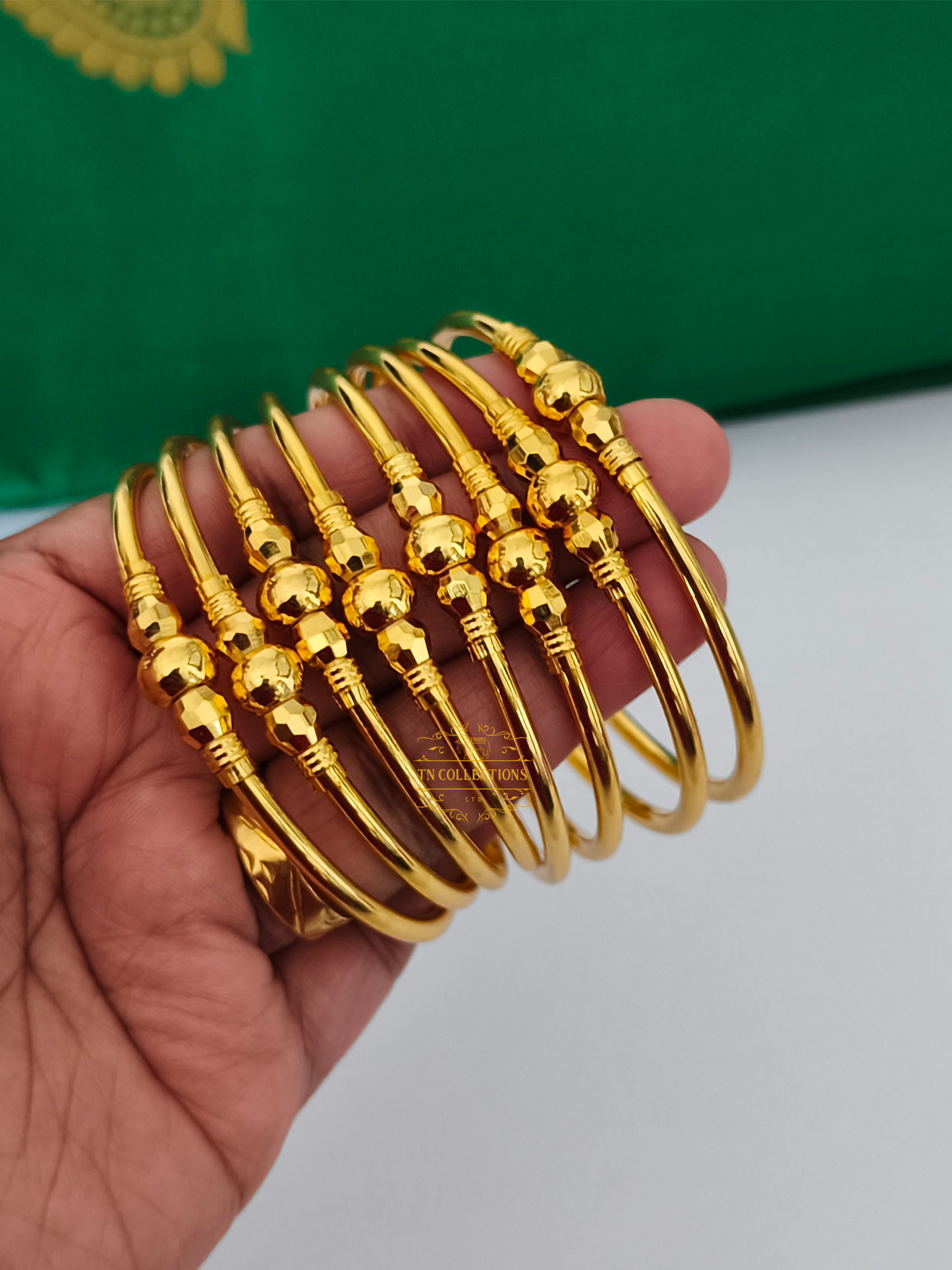 One gram gold plated Ball Design (SINGLE Bangle)