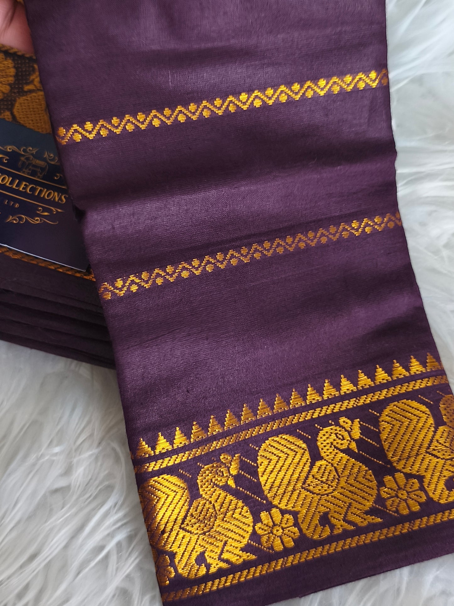 Soft Sungudi Cotton Saree (Coffee Brown)