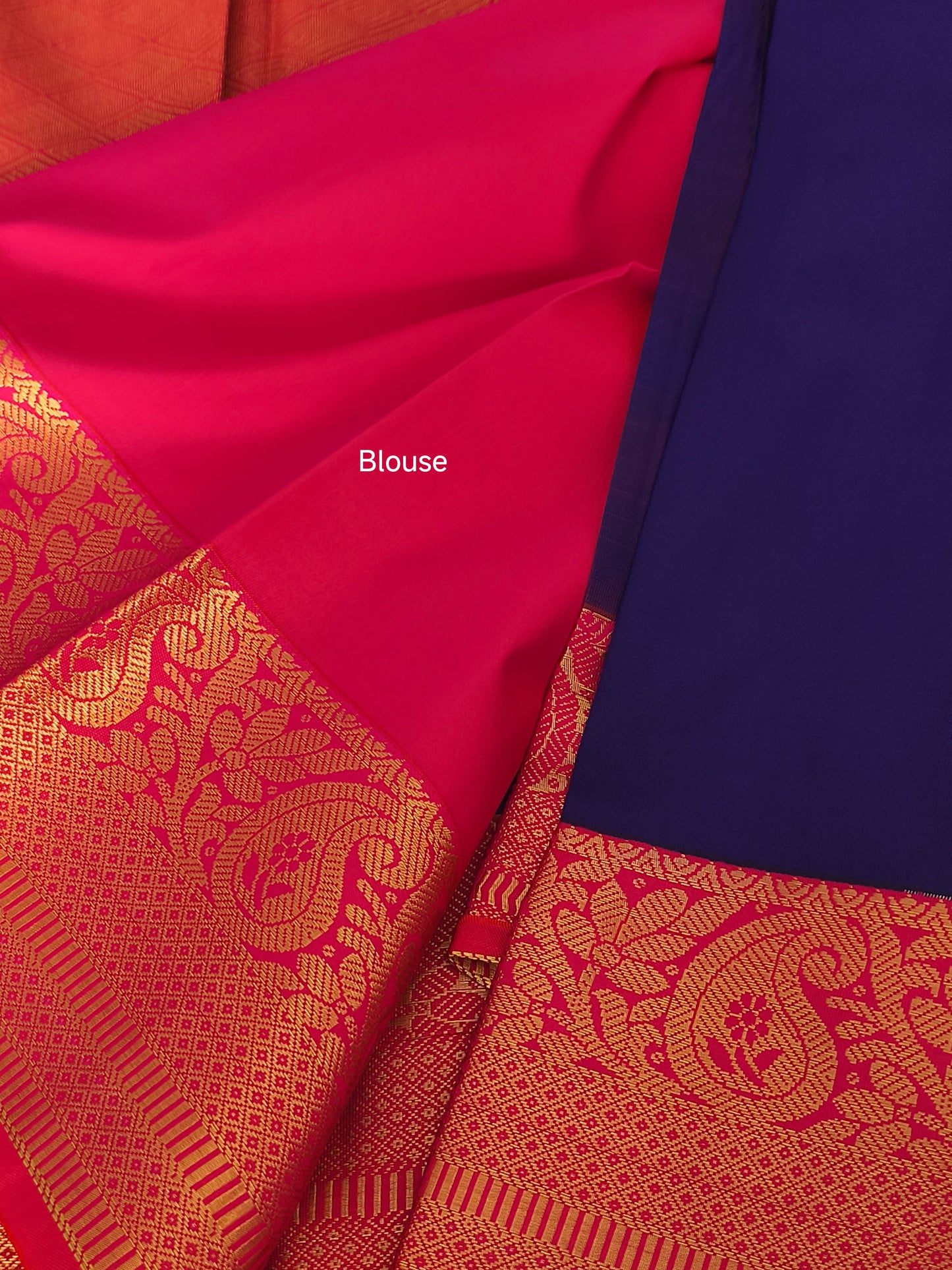 Semi Kanchipuram Silk Saree (Purple)