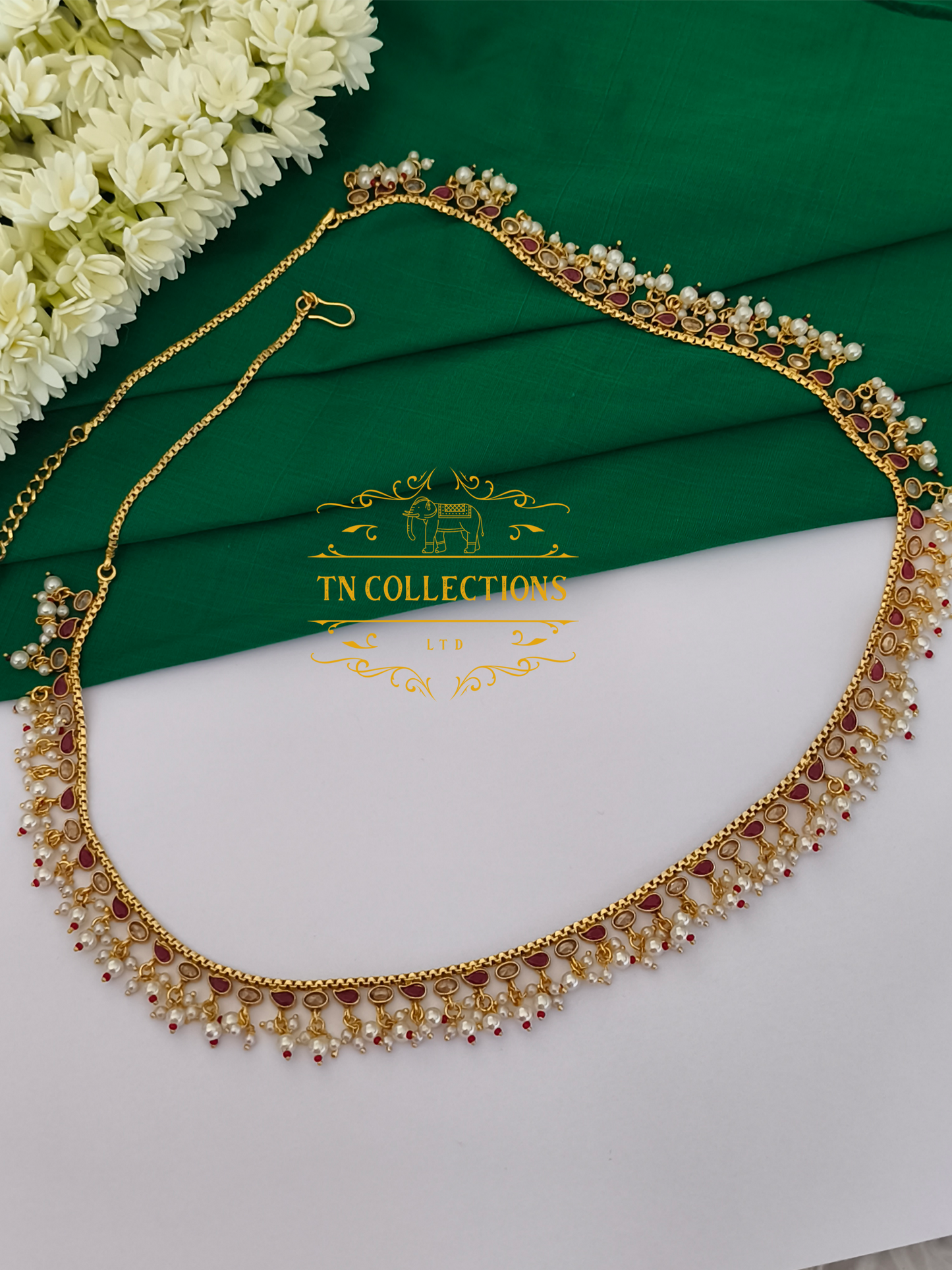 Micro Gold Finish cz Hip chain