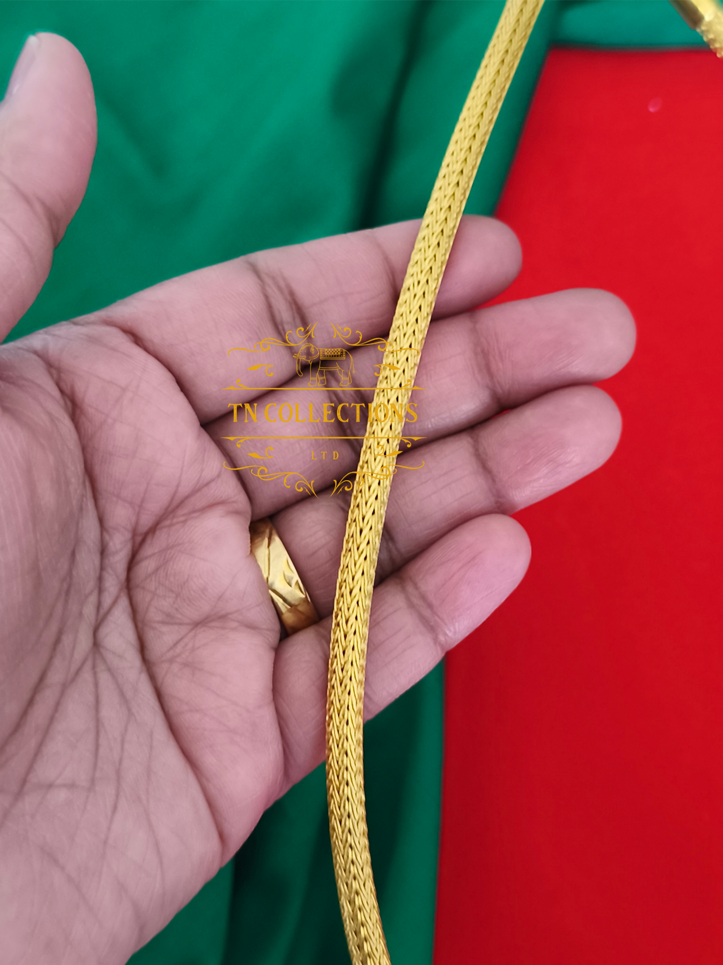 22ct Gold plated Traditional Vaira Thalikodi with kombu thali (Unscrewable Clasps)