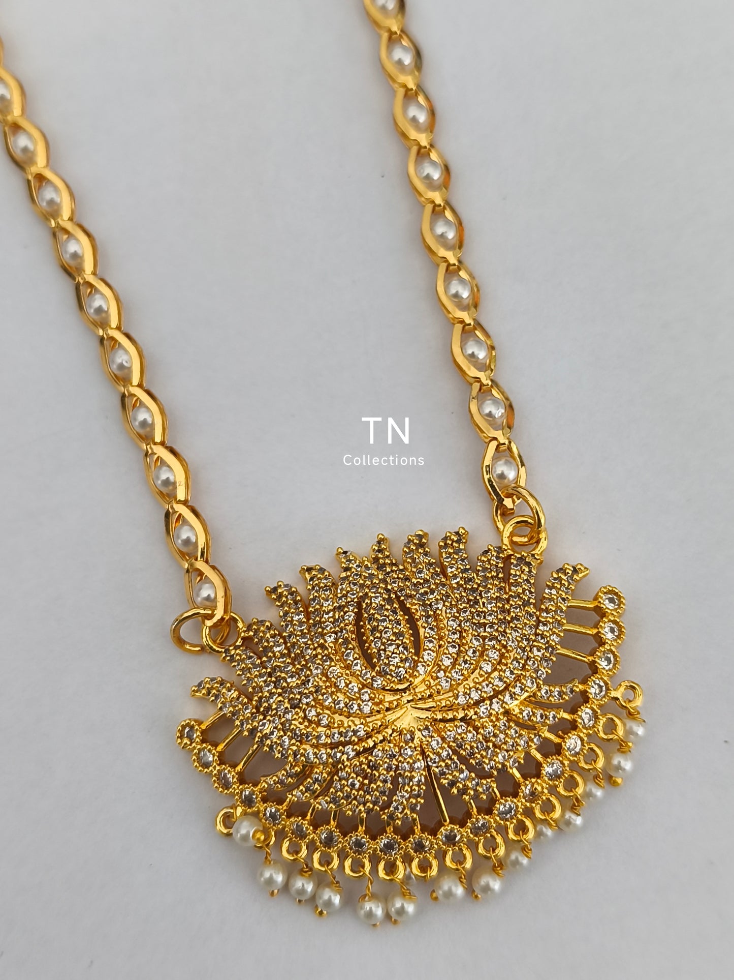 Micro gold plated Lotus Design Semi Bridal Set