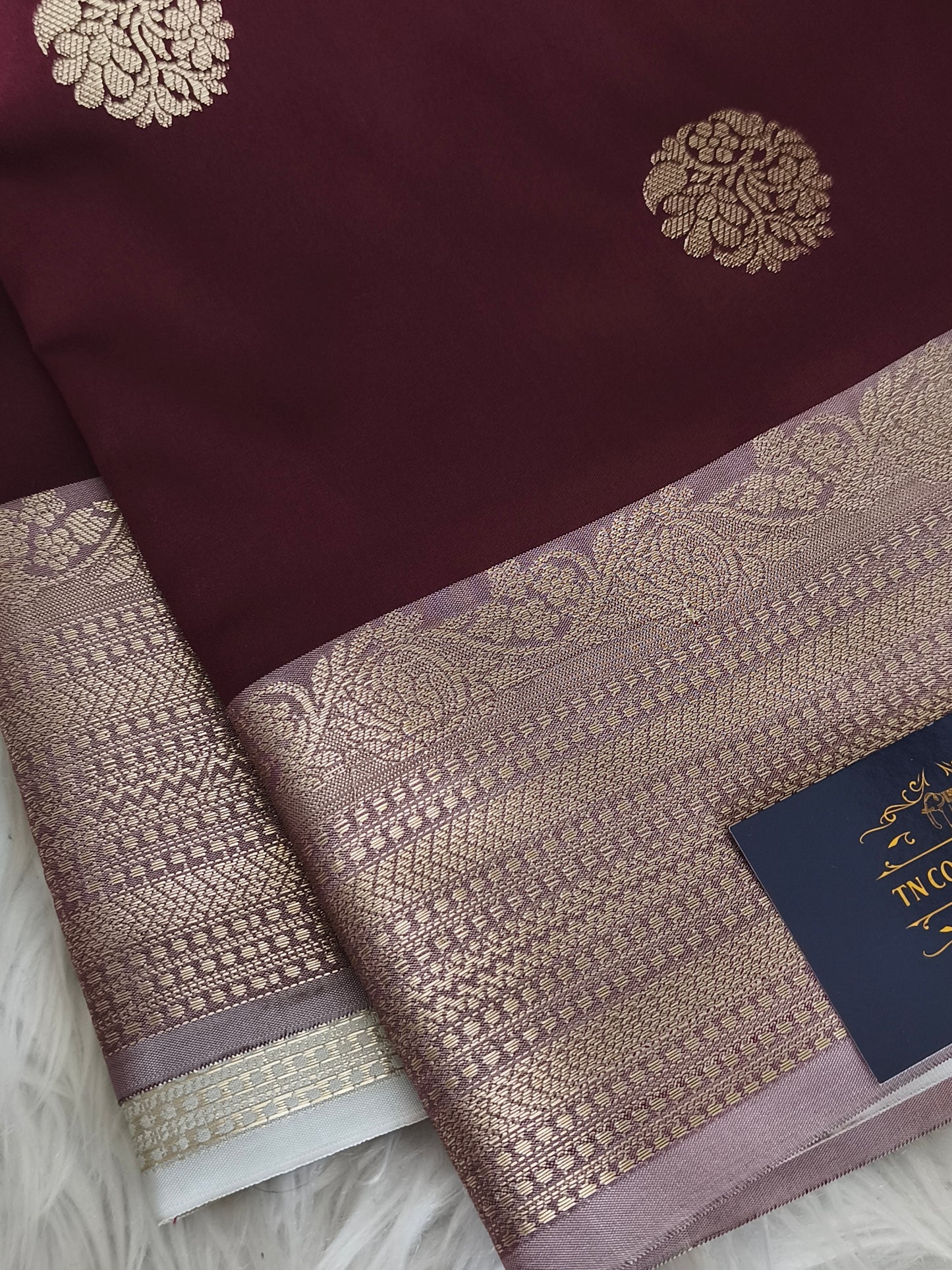 Banarasi Semi Katan Semi Silk Saree (Maroon)