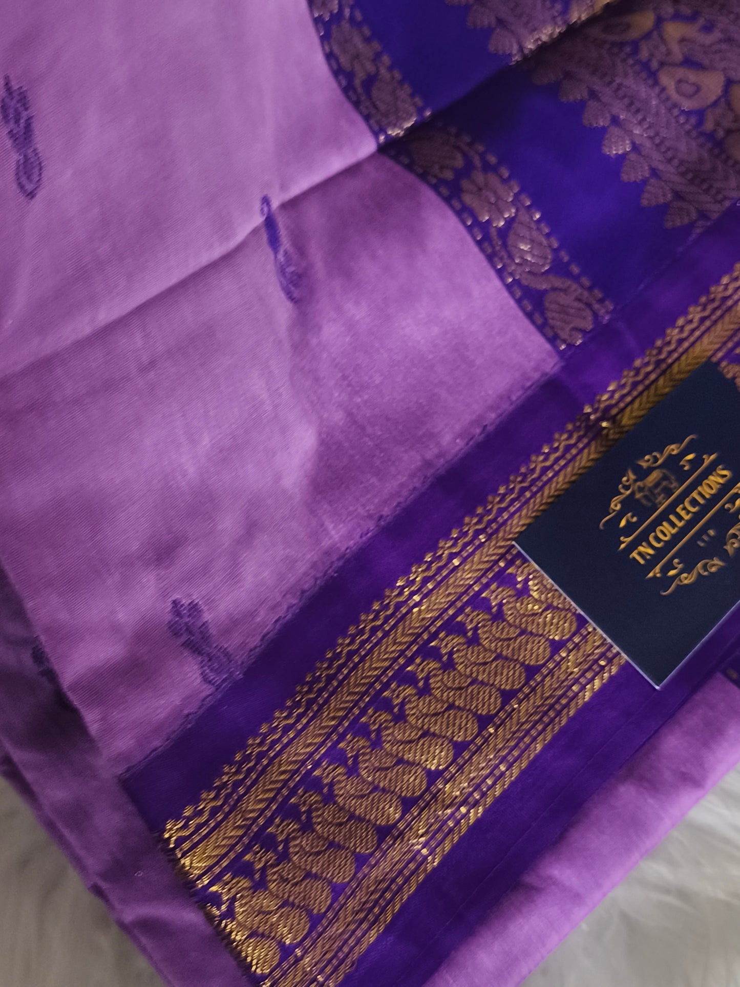 Lavender Purple Kalyani cotton Pattu Saree