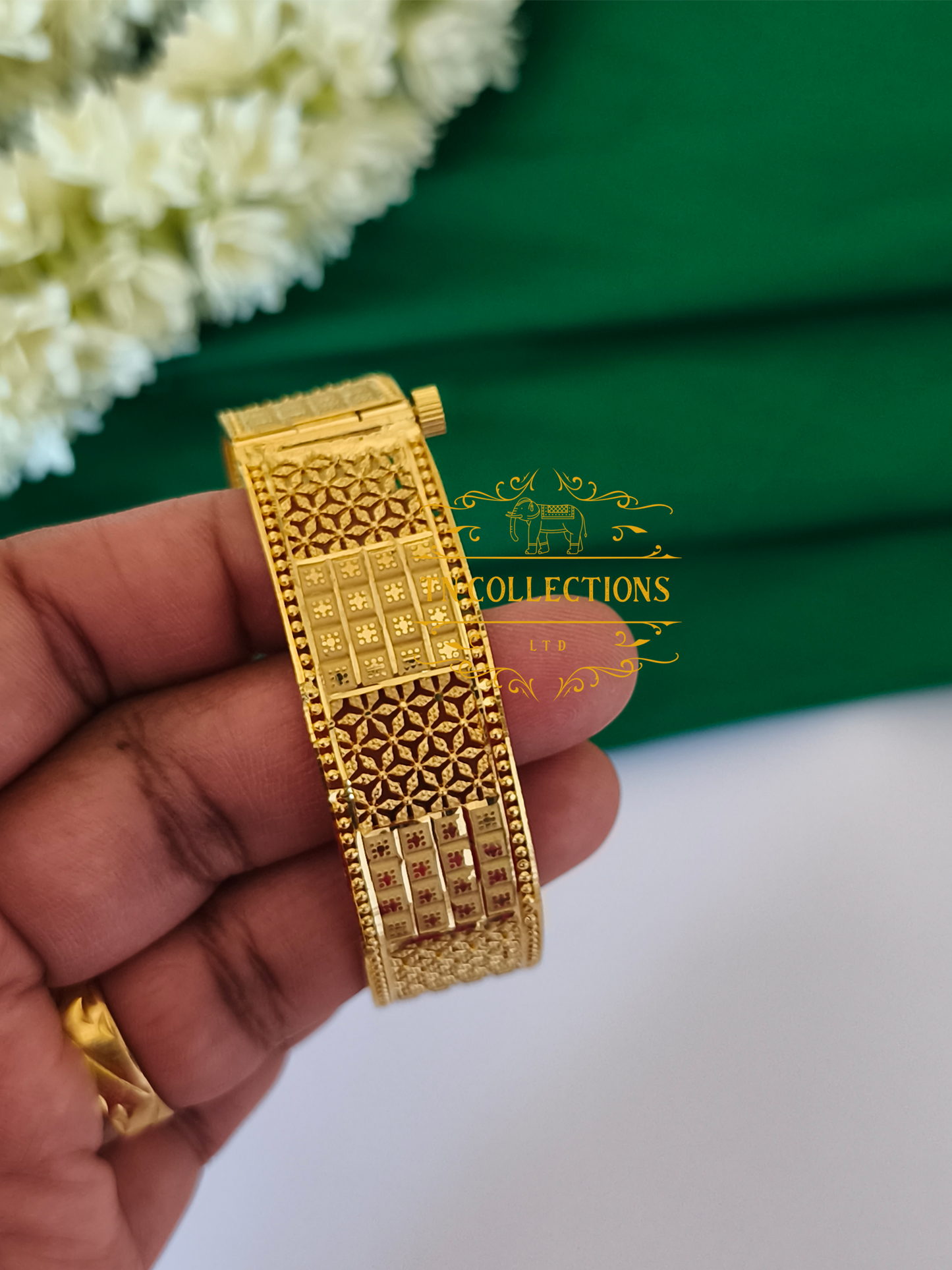 One Gram Gold Forming Screw Bangle