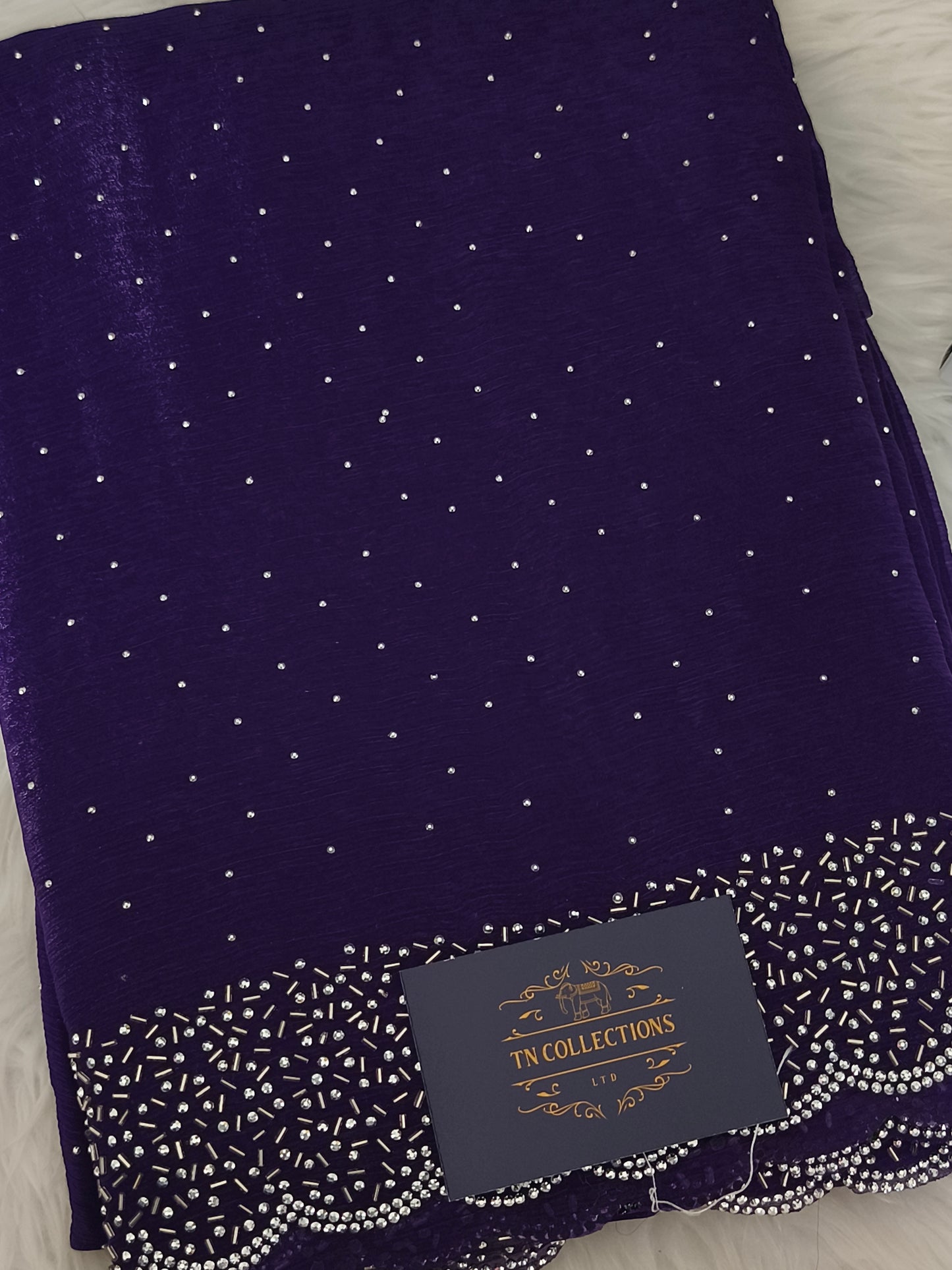 Purple Trendy Space silk Party saree