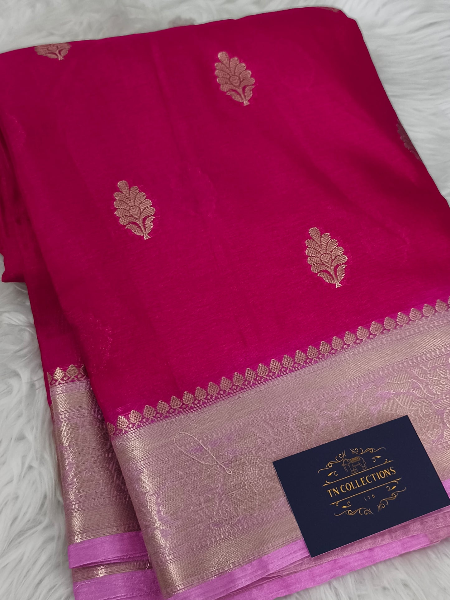 Banarasi Warm Silk Saree (Dark Pink)