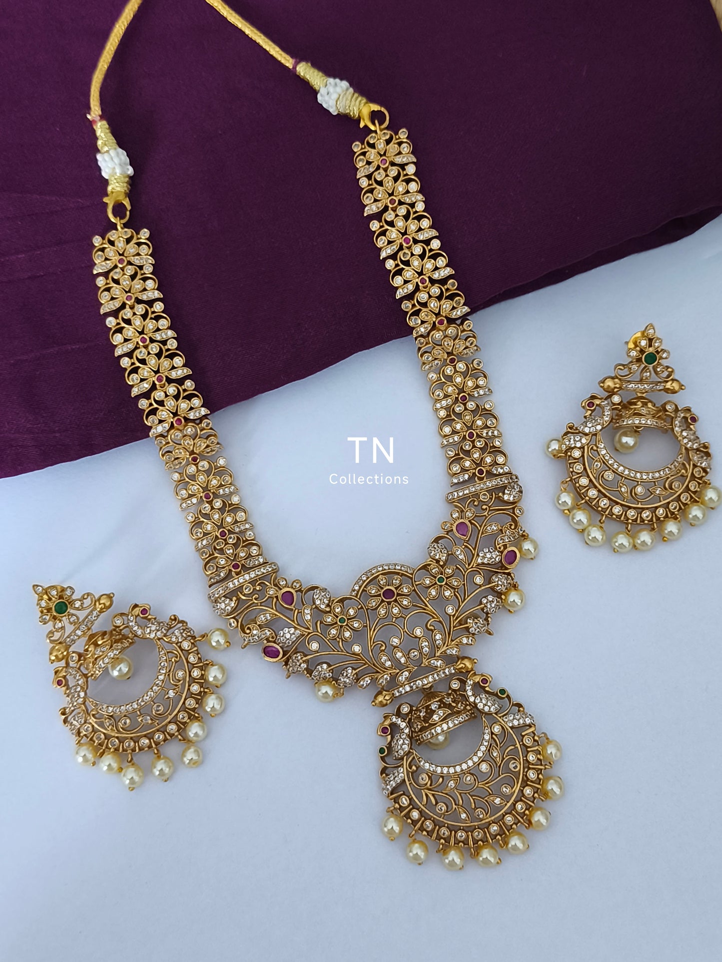 Matte Finish Necklace with earrings