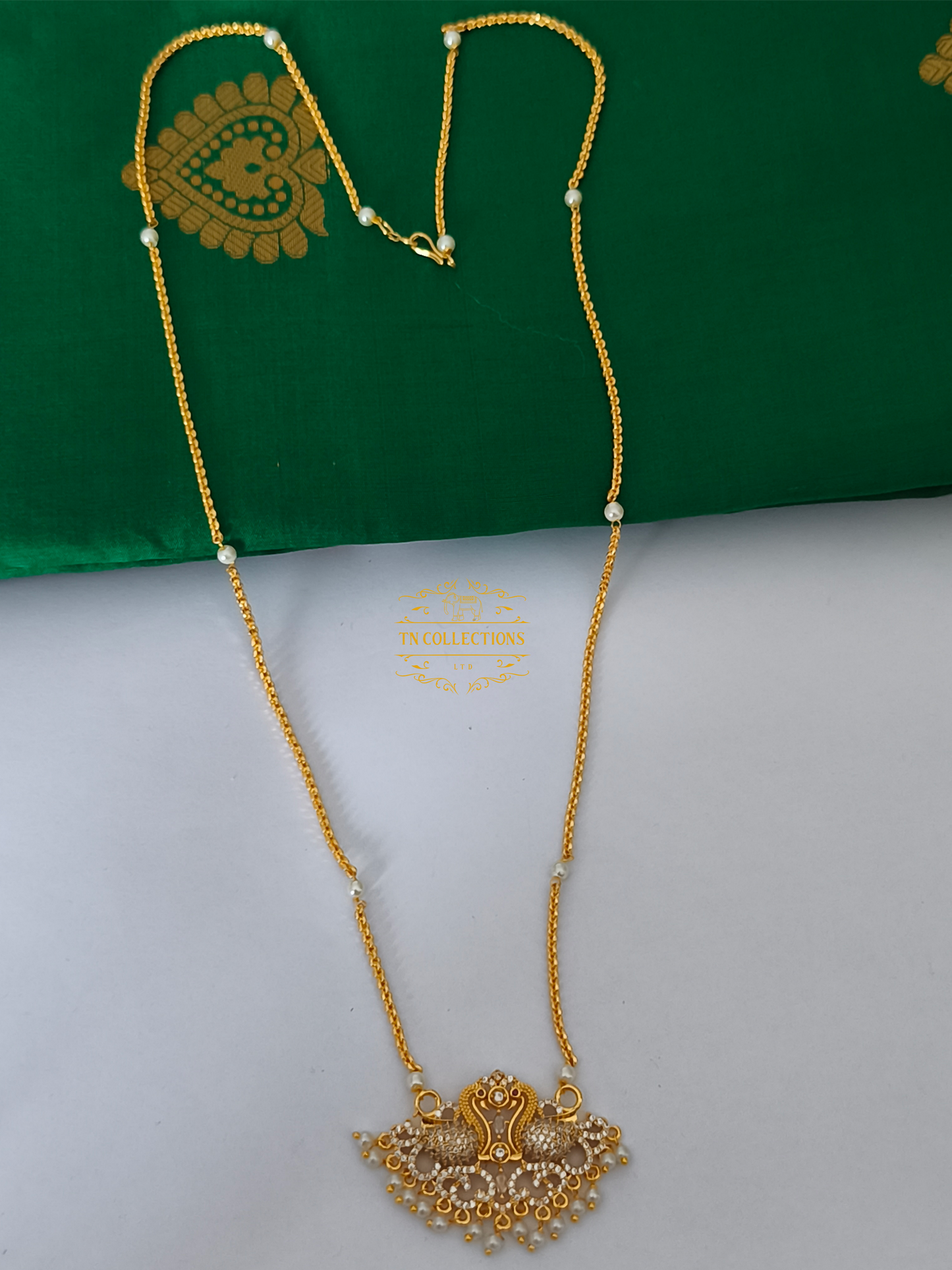 Micro gold plated Peacock Pathakkam (SMALL size)