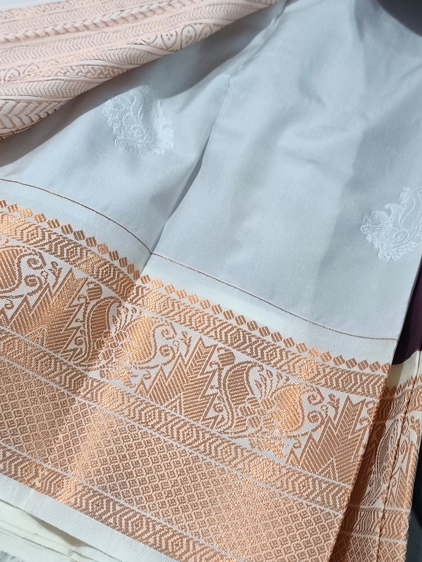 Korvai Premium Soft Silk Saree (Wine Purple)