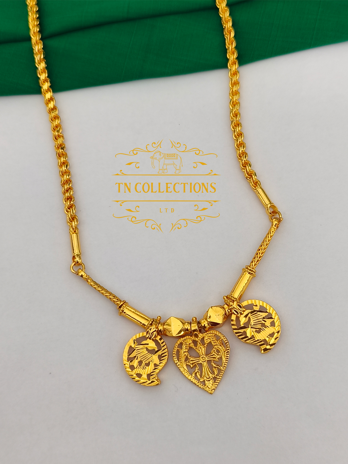 One gram gold plated Traditional Southindian style Thalichain (Thirumangalyam)