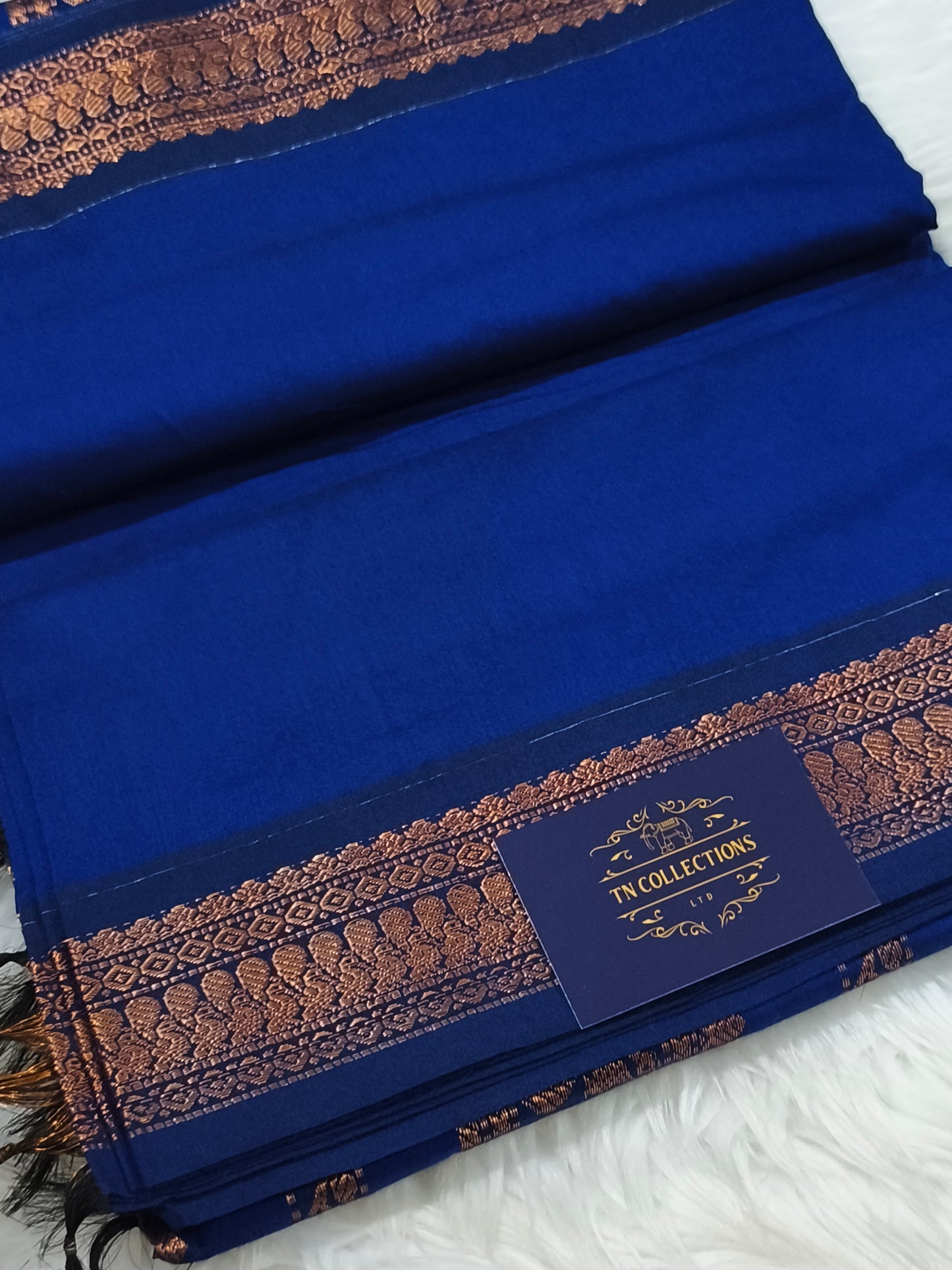 Blue Kalyani cotton Pattu Saree
