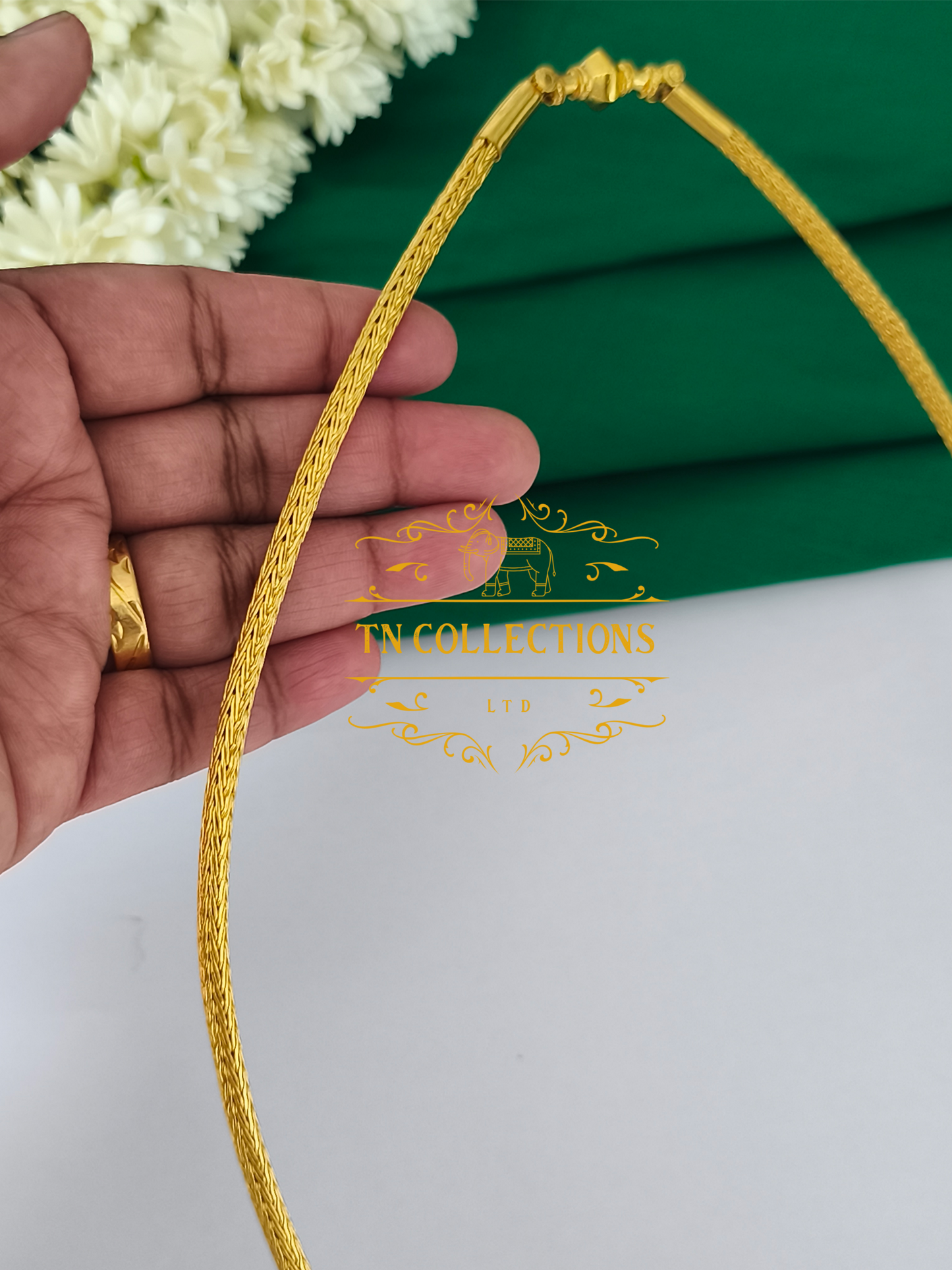 22ct Gold Plated Traditional Hindu Thalikodi with Coins (9-11 Pawn thickness)