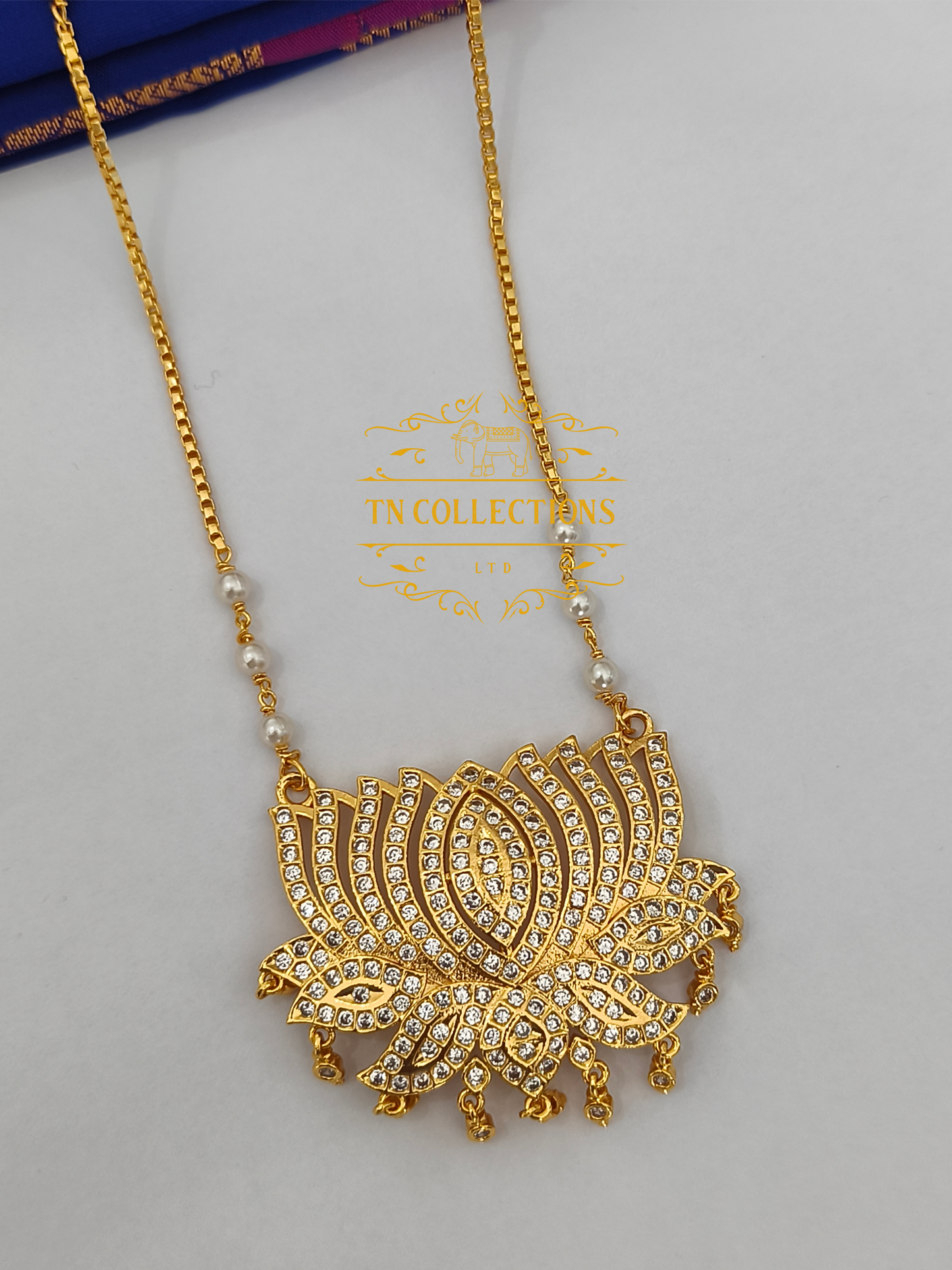 Micro Gold-Plated Impon traditional lotus Pathakkam