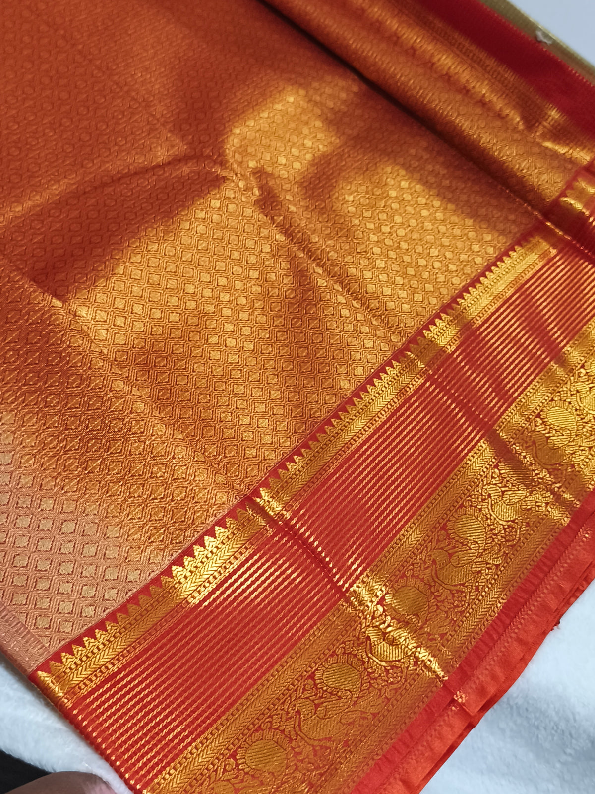 Korvai Premium semi Kanchipuram silk Saree