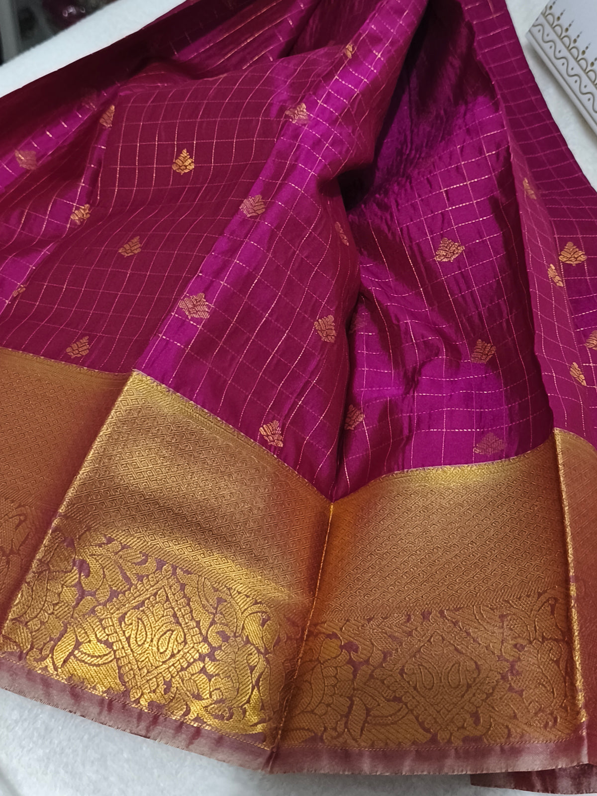 Premium kanchi Checked Semi Silk Saree
