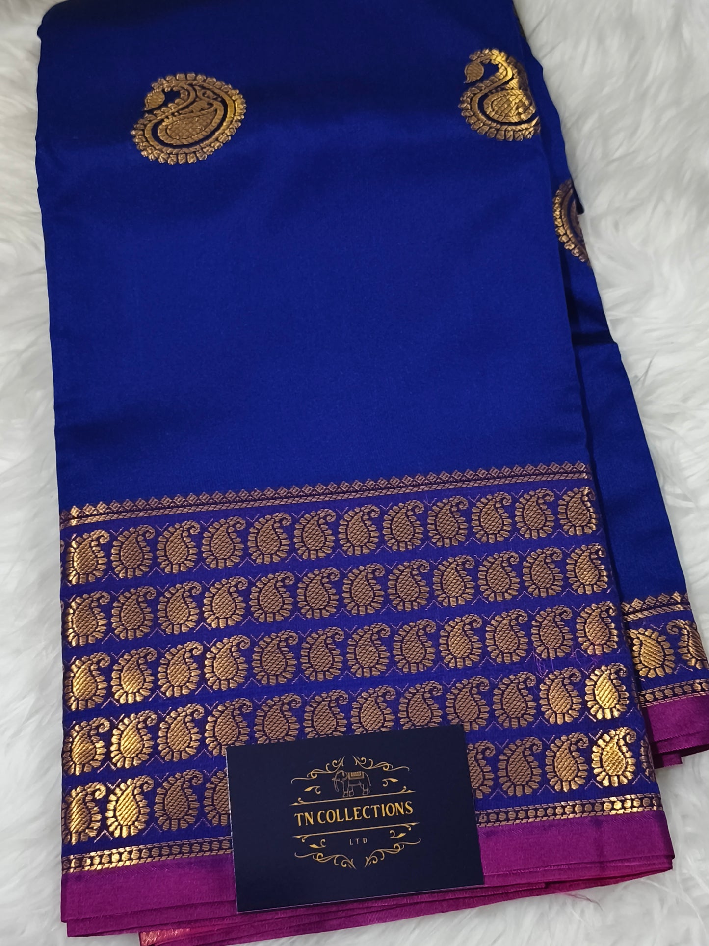 Luxury Semi Soft Silk Saree (Royal Blue)