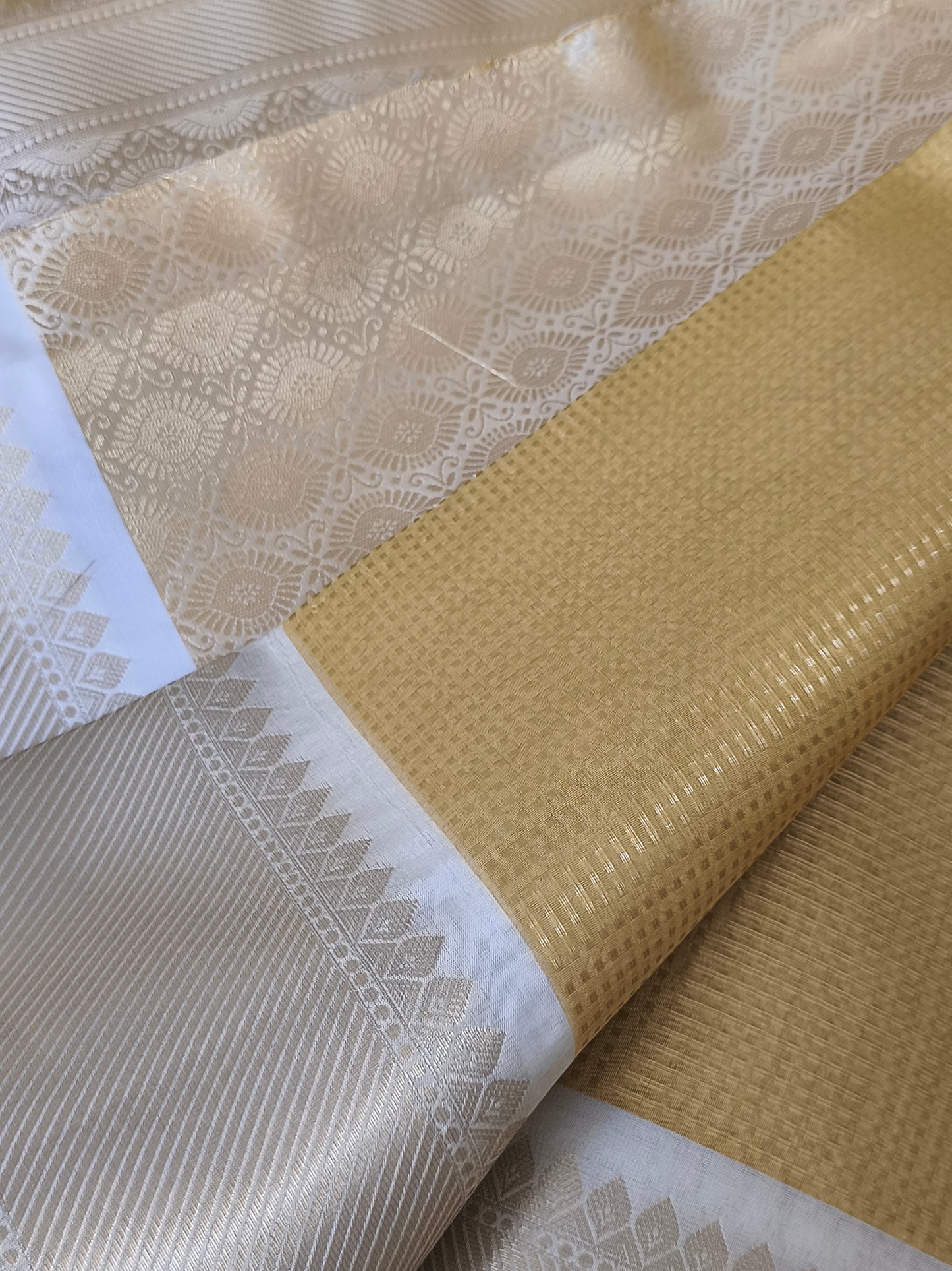 Gold finish Tissue silk saree