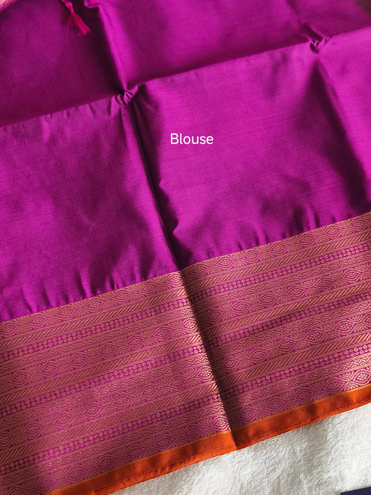 Dual shaded Luxury Soft Silk Saree with contrast blouse and rich pallu
