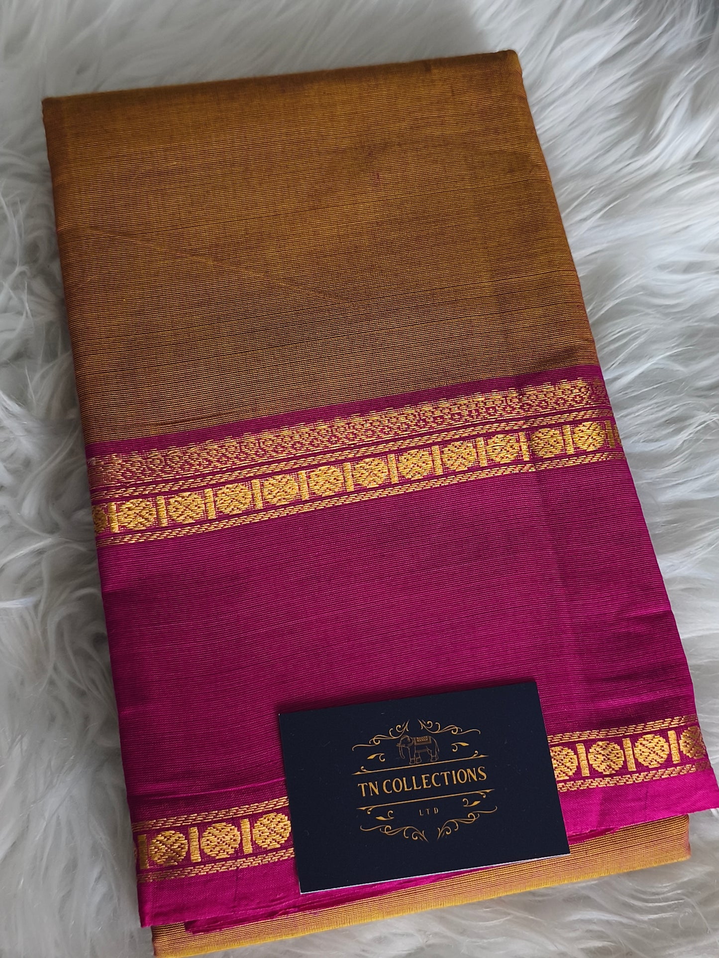 Chettinad Cotton Saree with matching kalamkarai blouse material