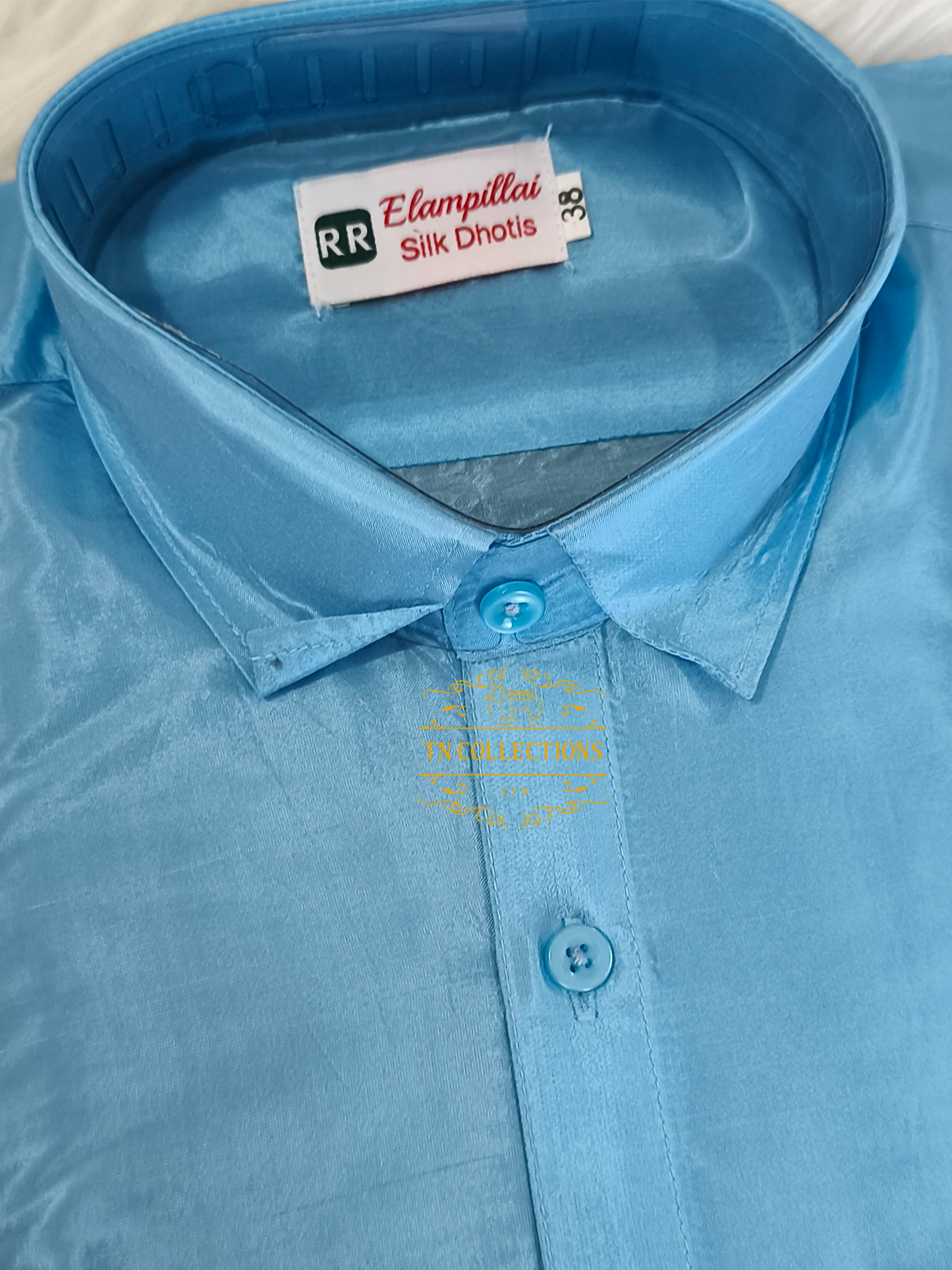 Blue Colour Veshti Shirt set