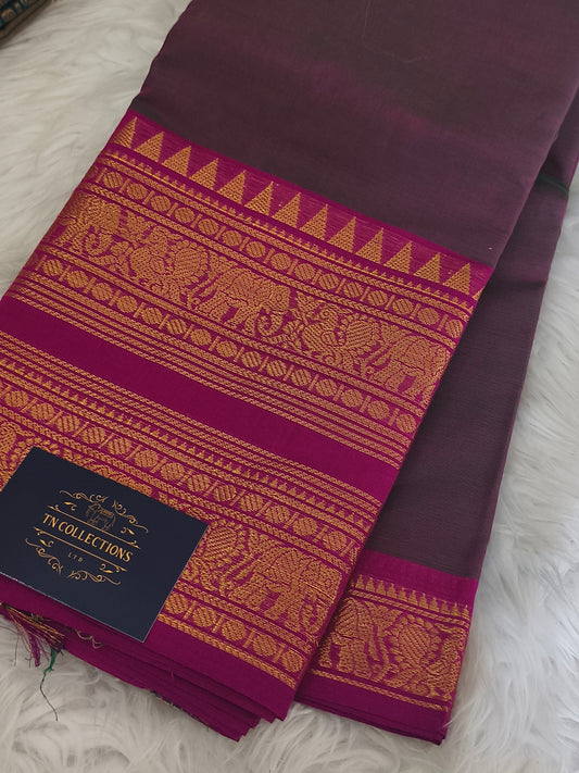 Pure handloom kanchi cotton saree