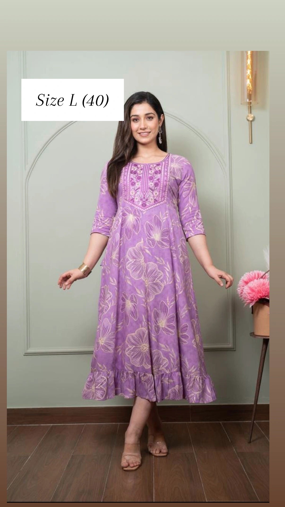 Readymade Anarkali type Kurthi(Size L)
