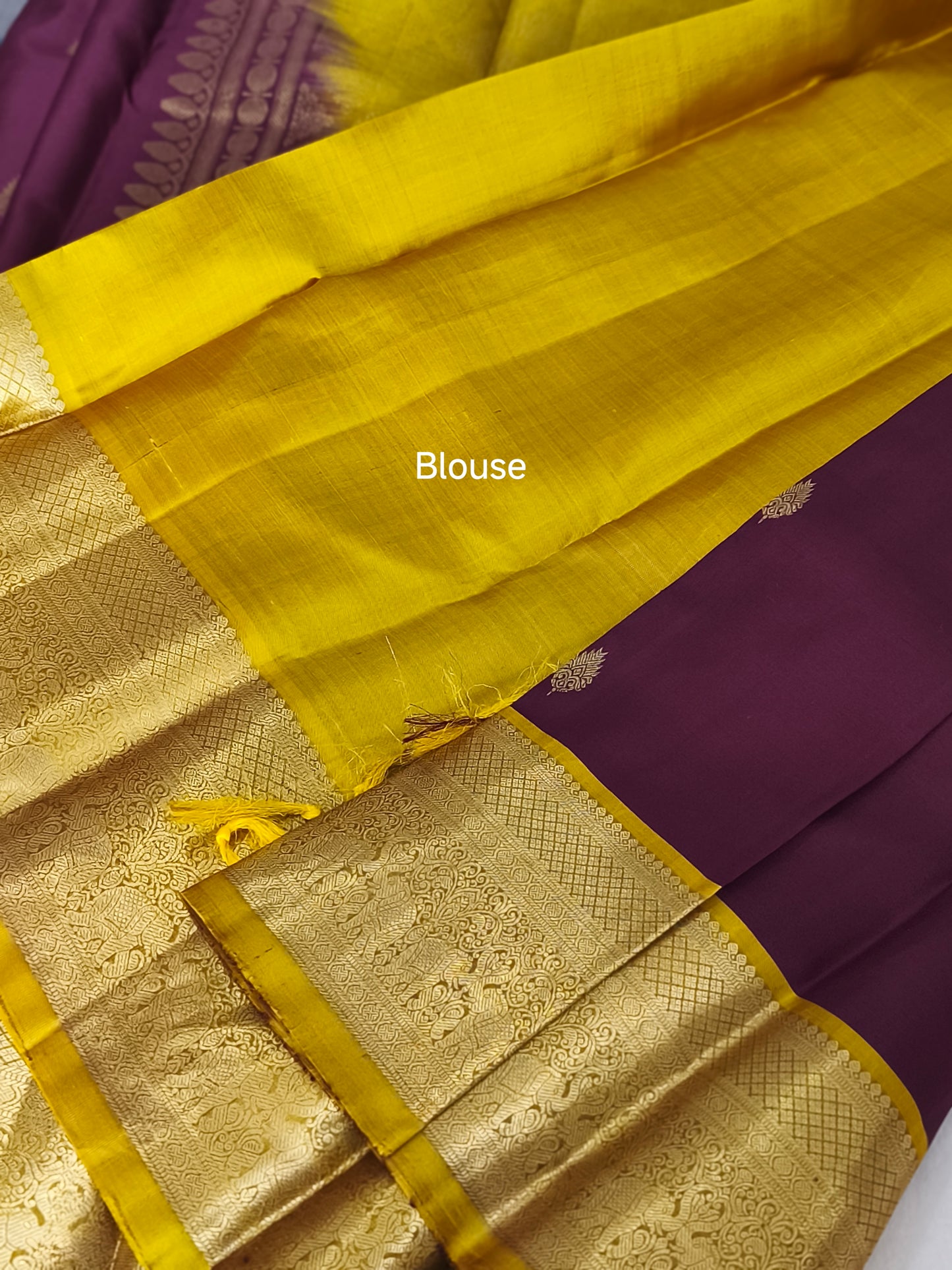 Pure Handloom Kanchipuram Silk Saree (Burgundy)