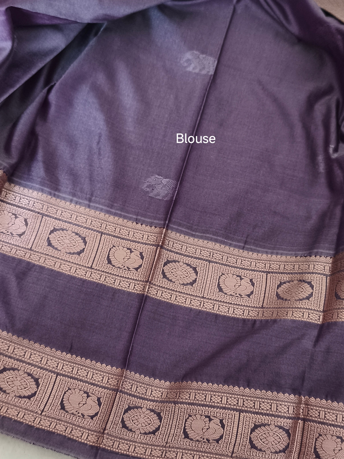 Premium kanchi Semi Silk Saree with contrast blouse