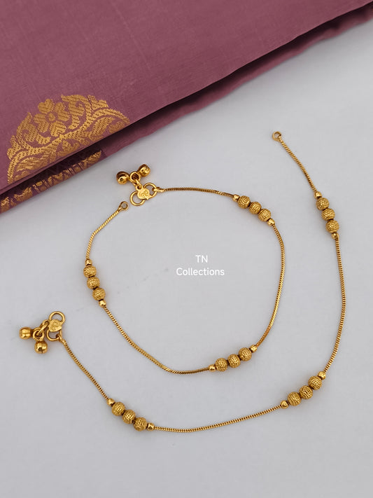 Antique Polish Trendy Anklets (Paayal)