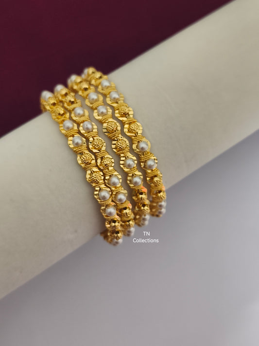 One gram gold plated Beaded Bangles set