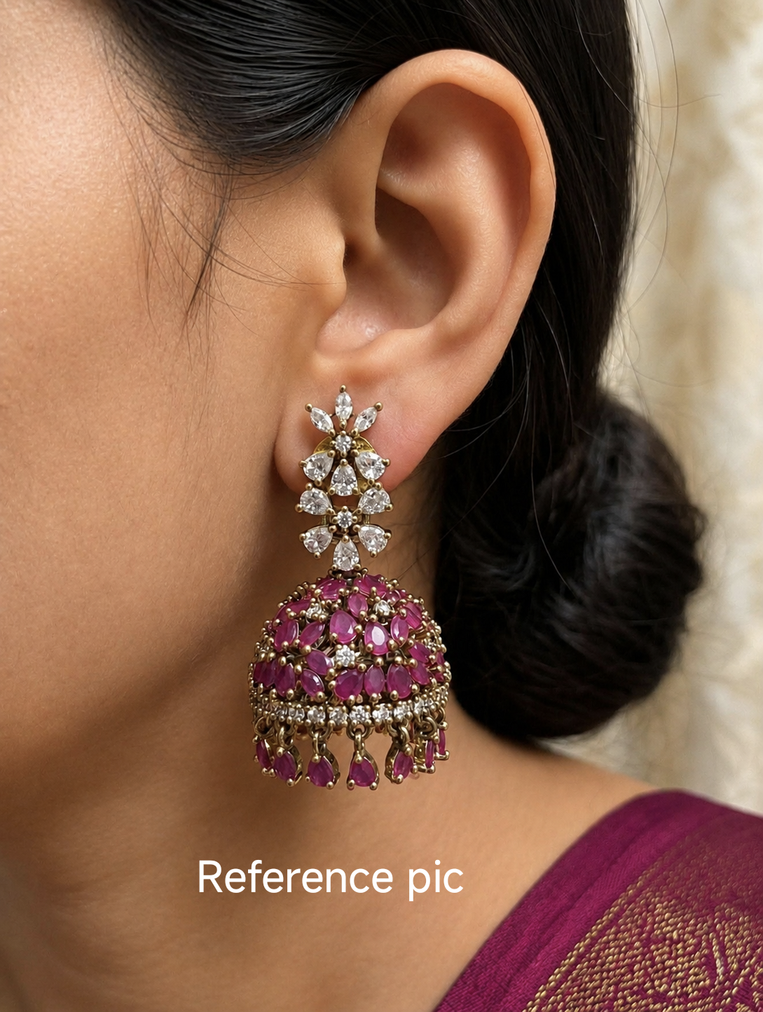 Antique Polish AD Jumka (Ruby & White )