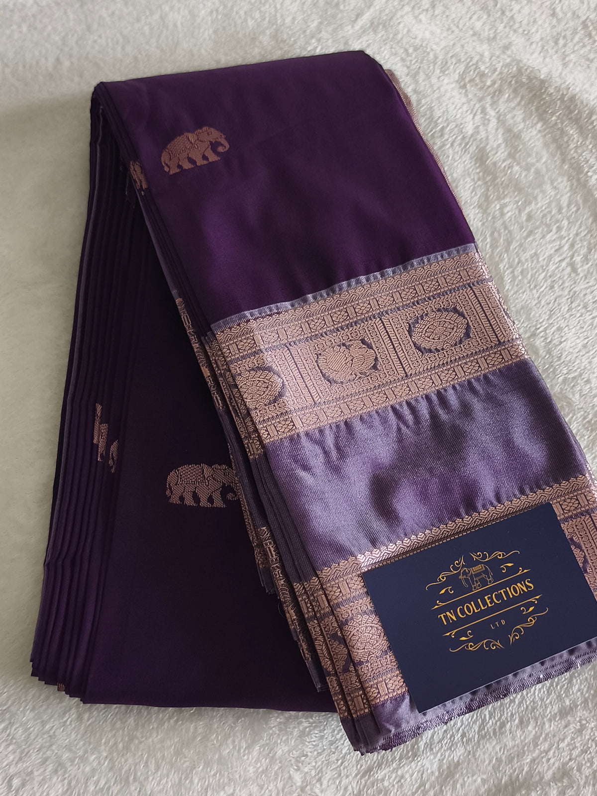 Premium kanchi Semi Silk Saree with contrast blouse