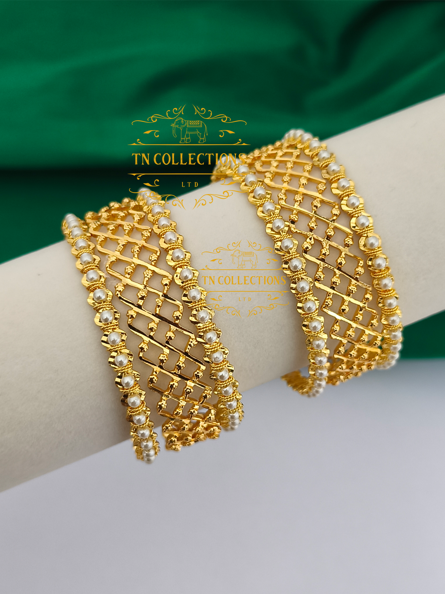 Micro Gold-Plated Modern Bangles Set (Size 2.6 )