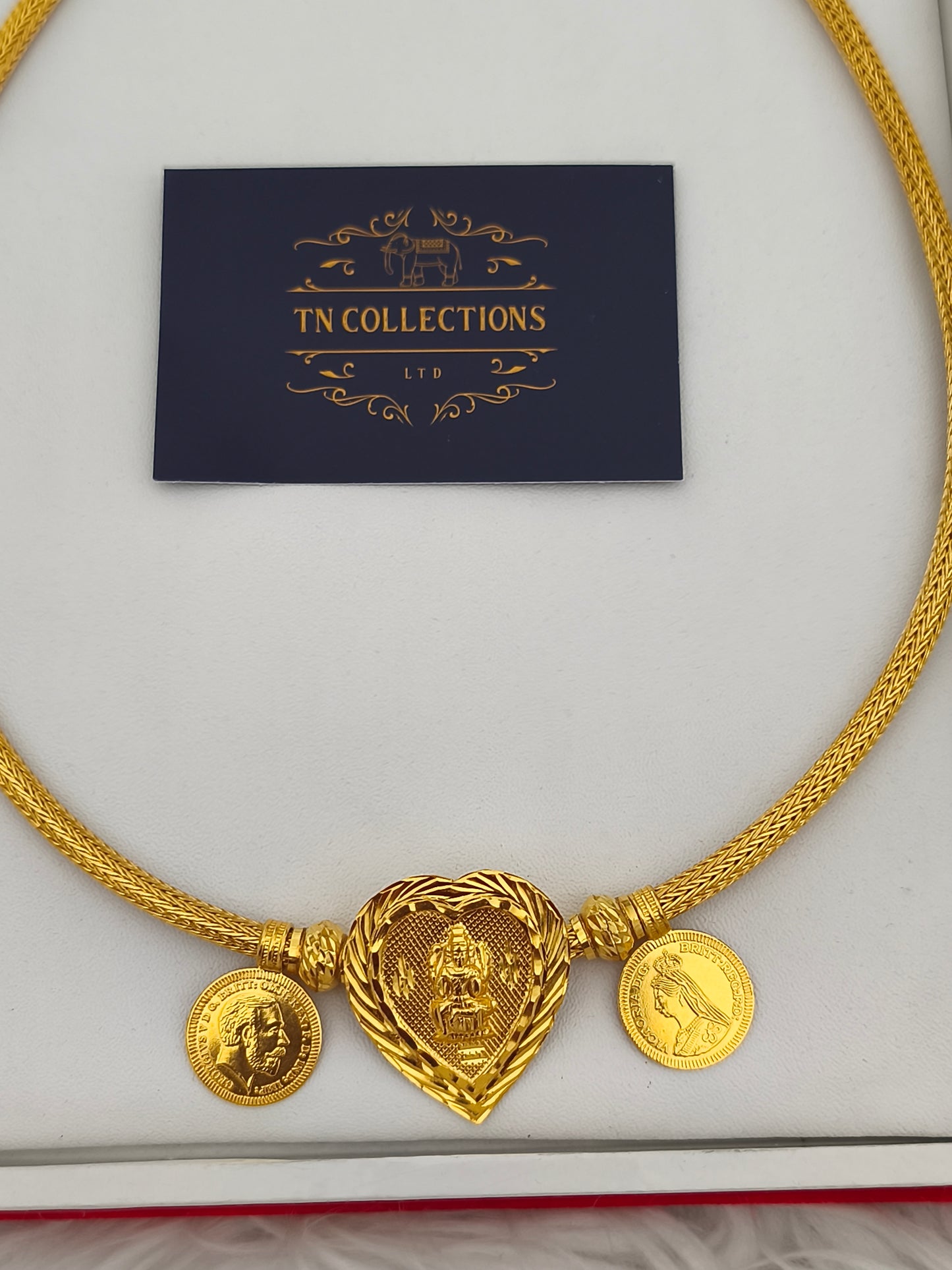 22ct Gold plated Traditional Heart shaped Amman Thalikodi