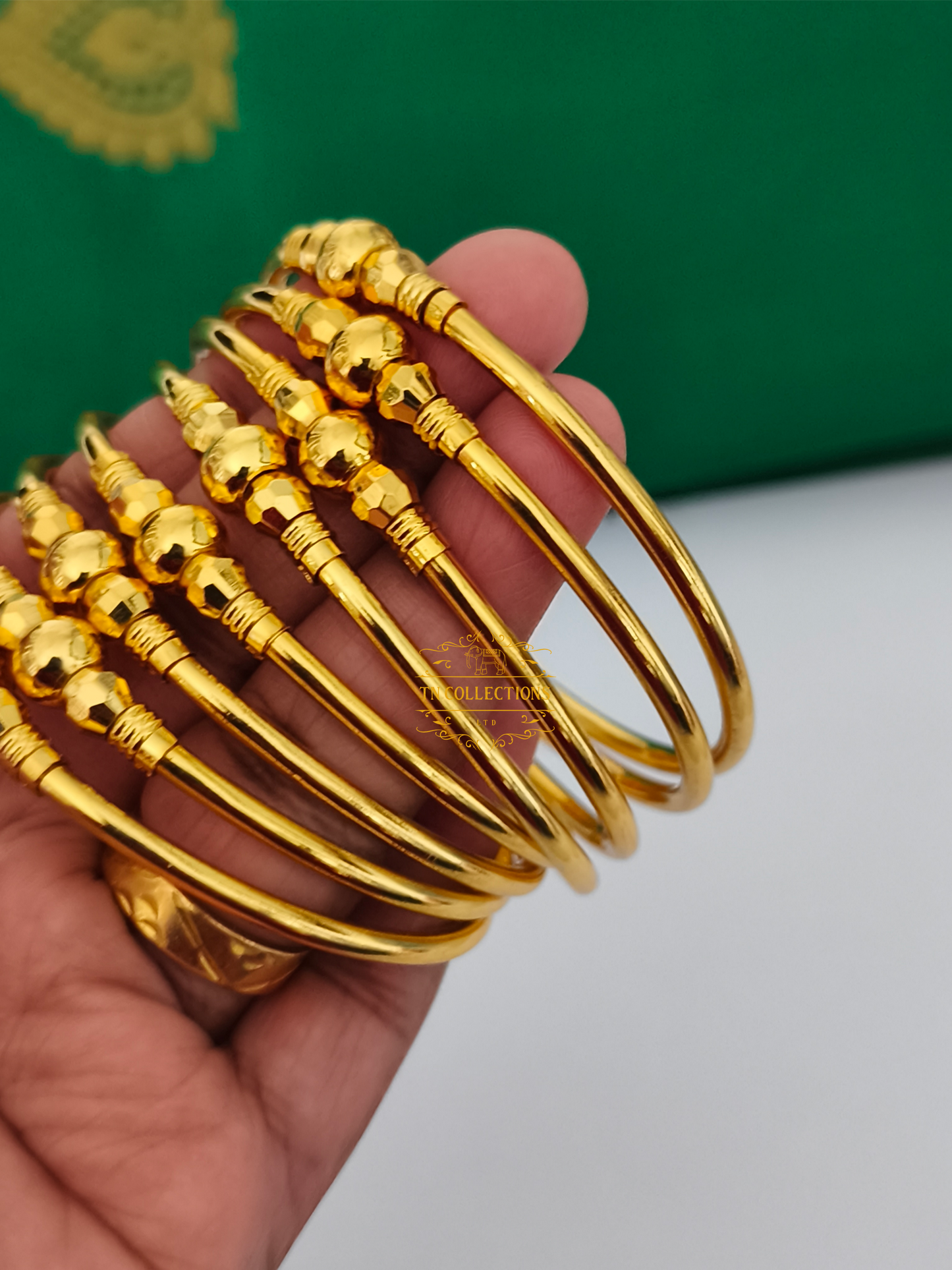 One gram gold plated Ball Design (SINGLE Bangle)