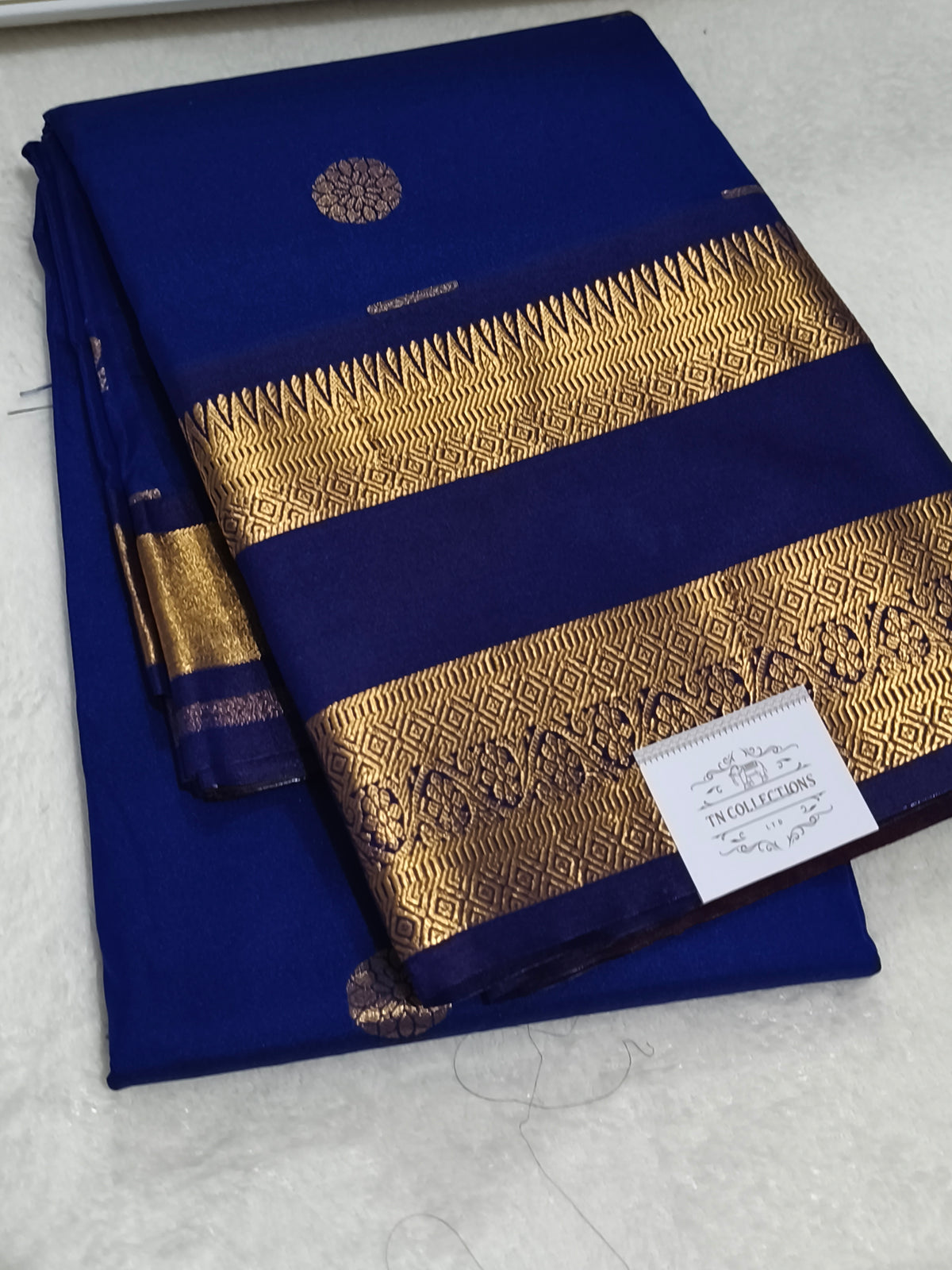 Trendy Semi Soft Silk Saree with contrast blouse and rich pallu