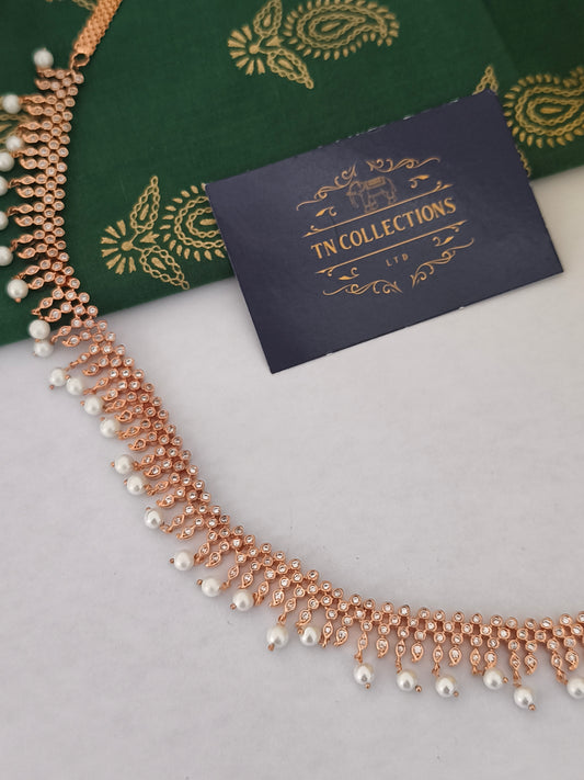 Rose gold hip chain