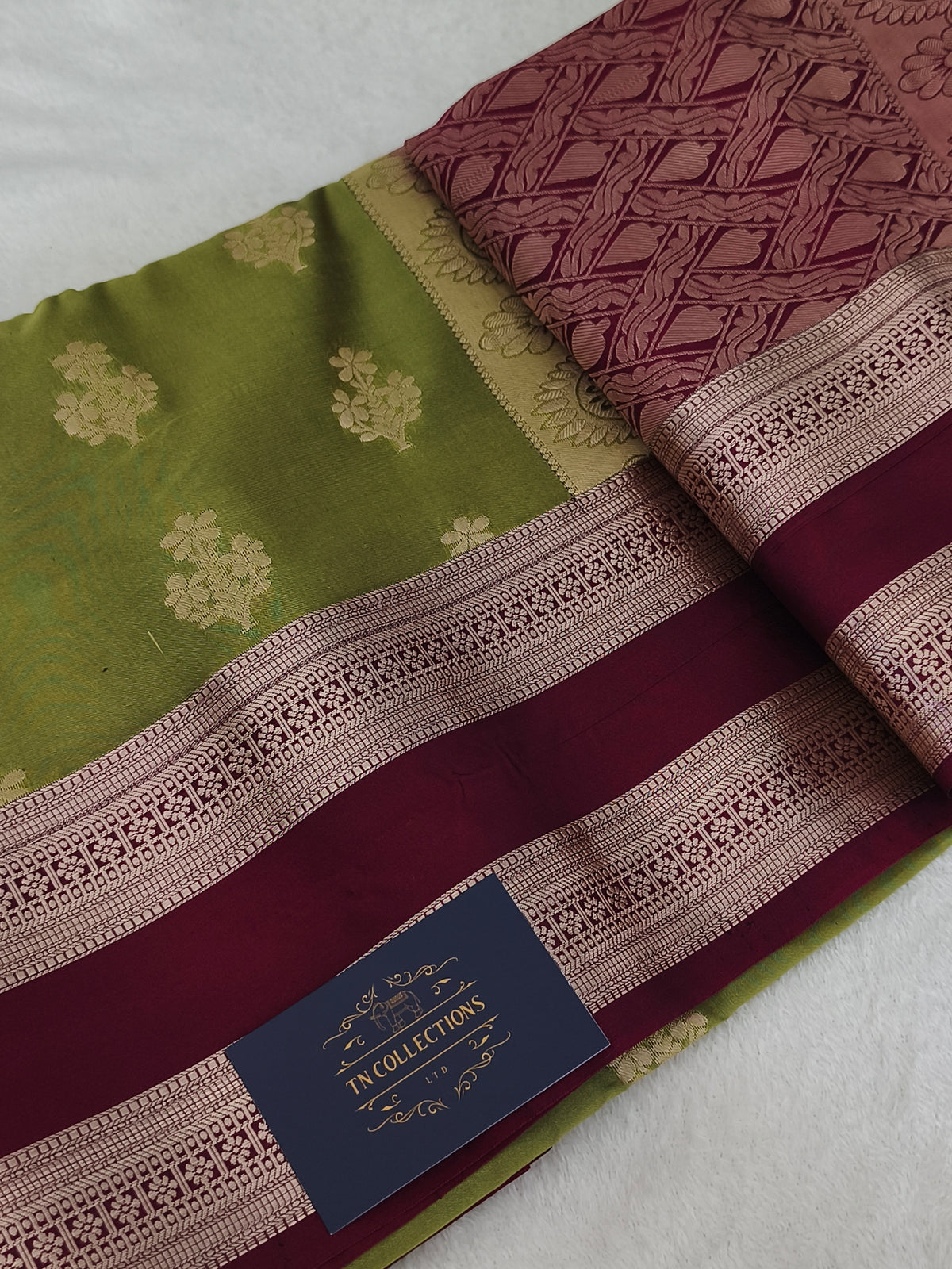Luxury Soft Silk Saree with contrast blouse