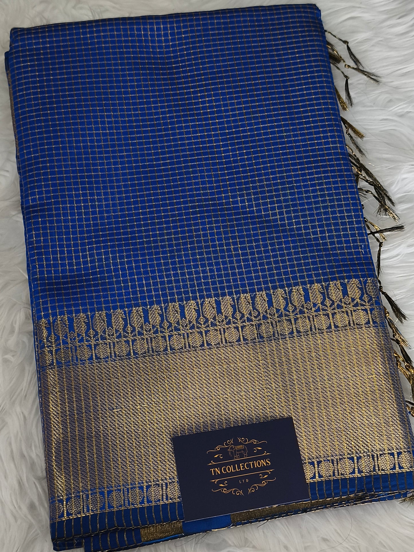 Trendy Small Checked Kanjivaram silk saree