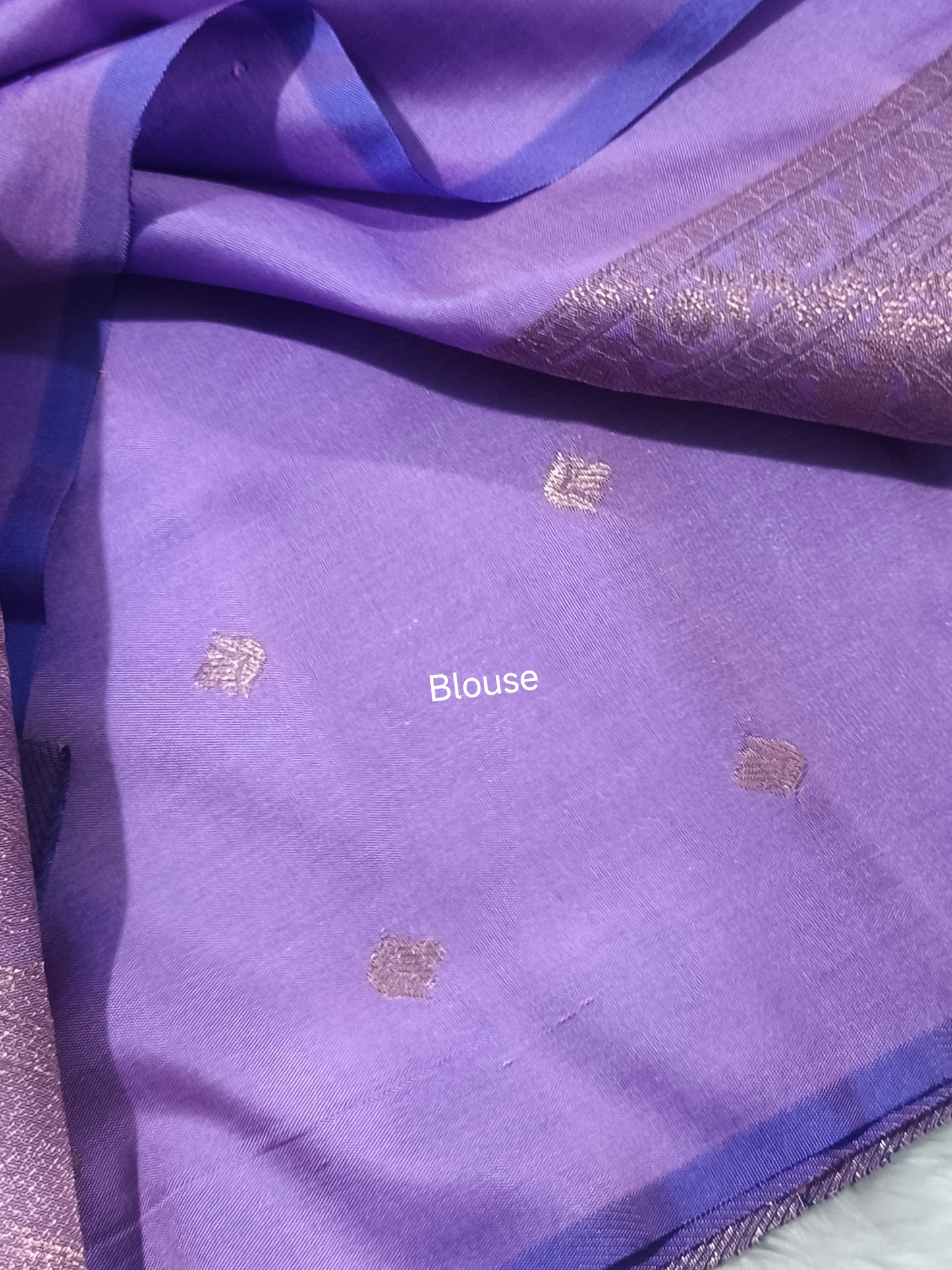 Lavender colour Kanchi Soft Silk Saree