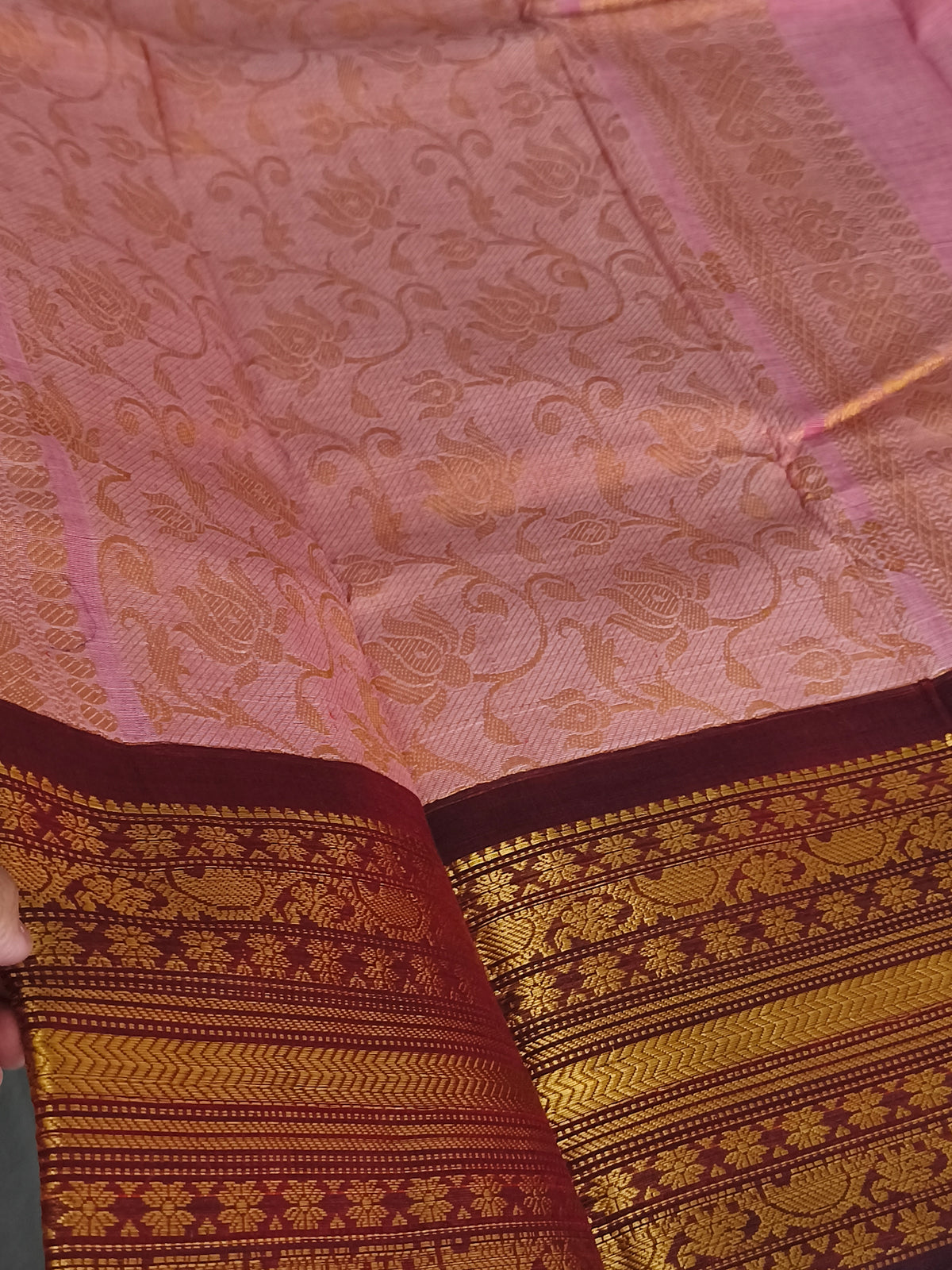 Grand Pure Kanchi Cotton Saree with Rich Pallu